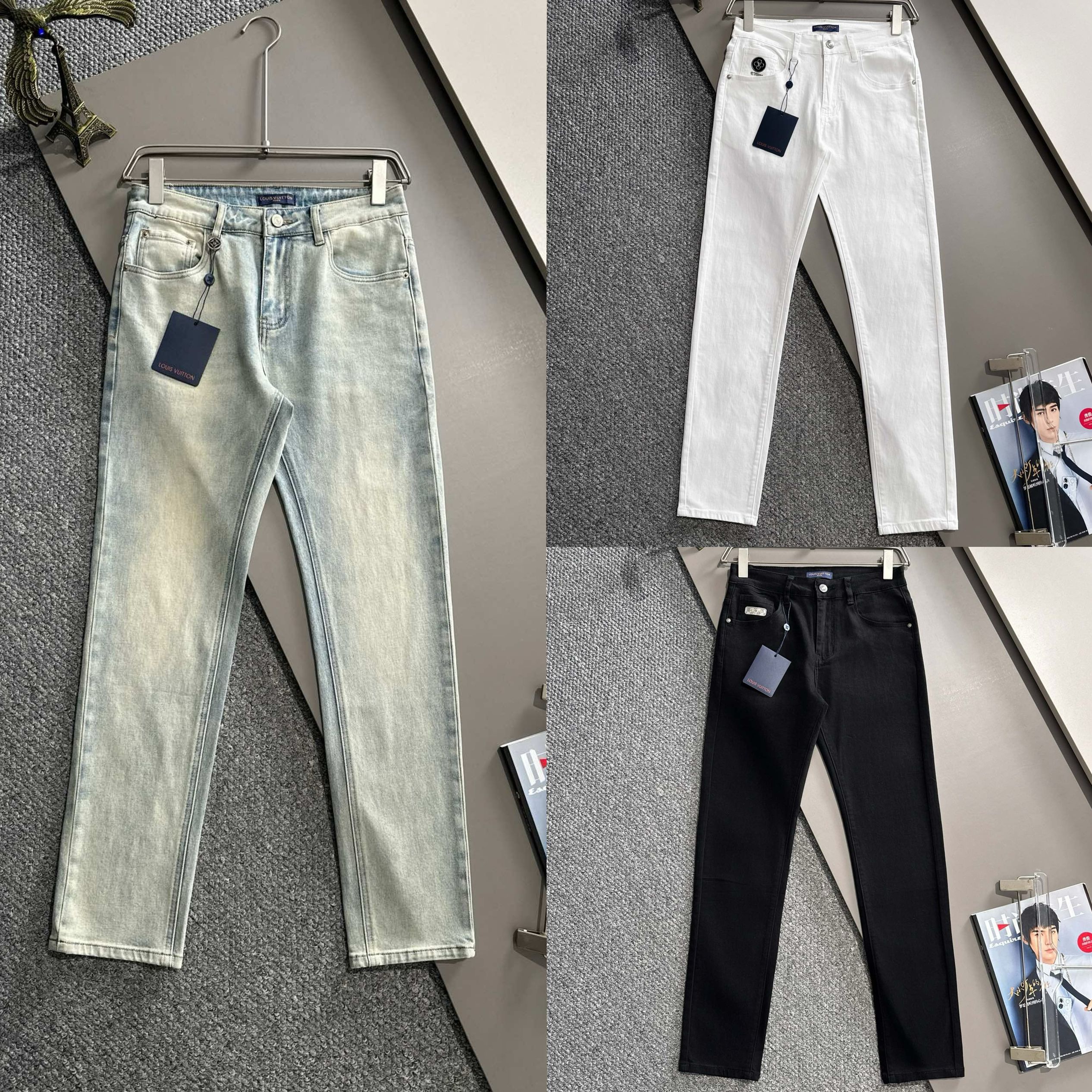 1:1 New 2024 autumn and winter new slim-fit jeans