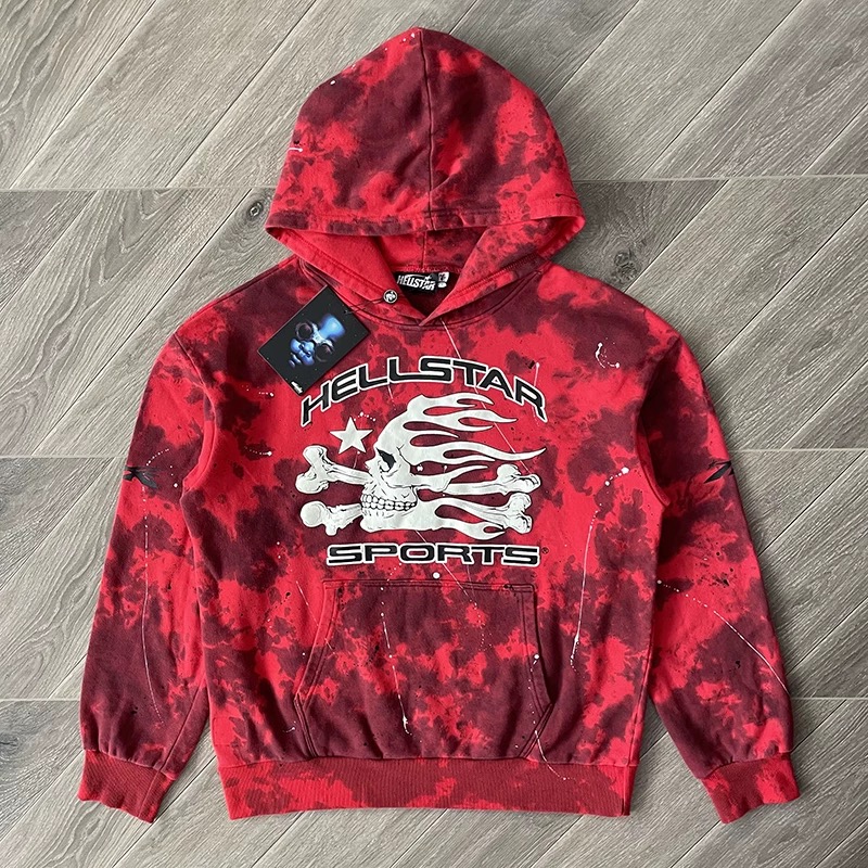 1:1 red color with black logo tracksuit