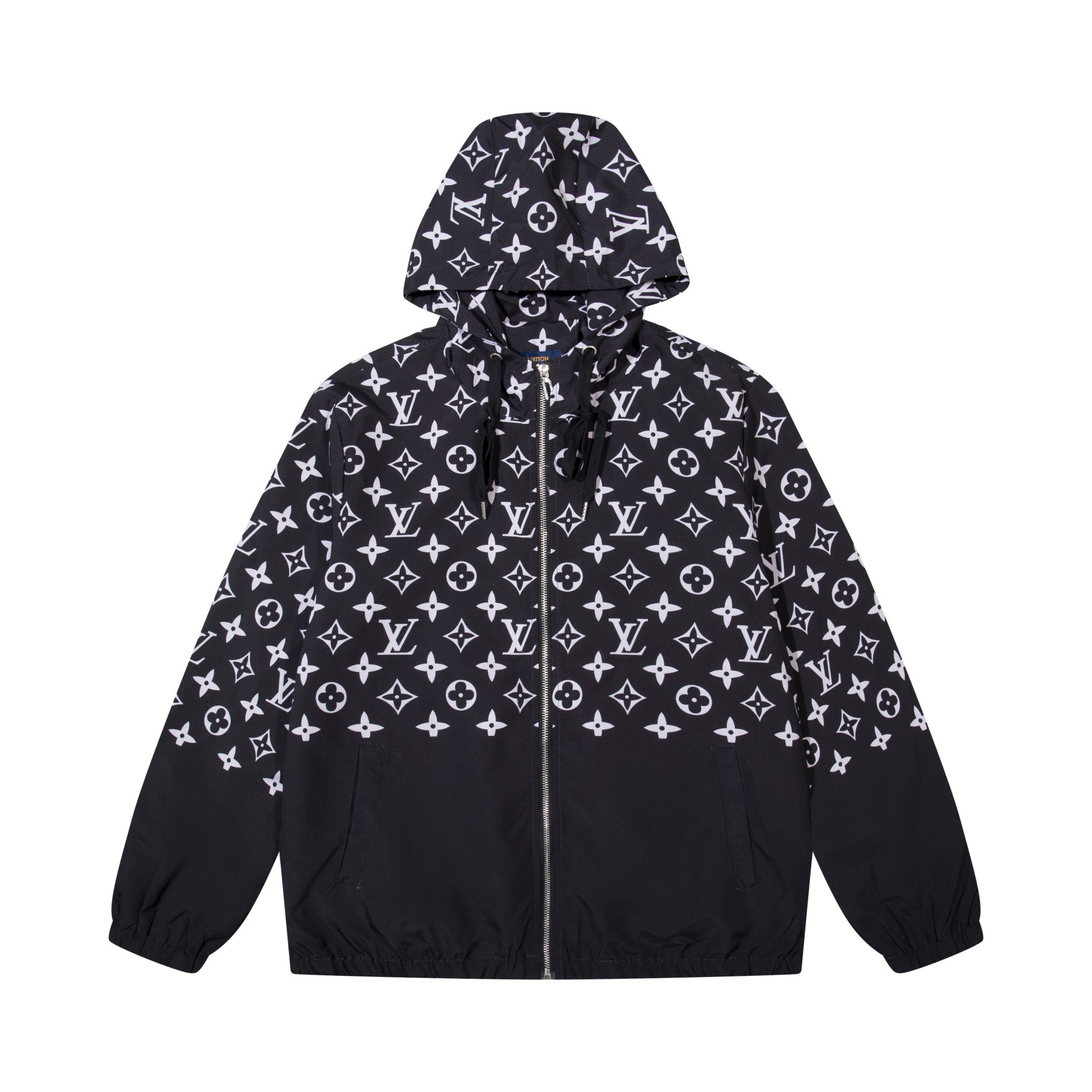 1:1 2024 New black blue with full logo printing hooded jacket
