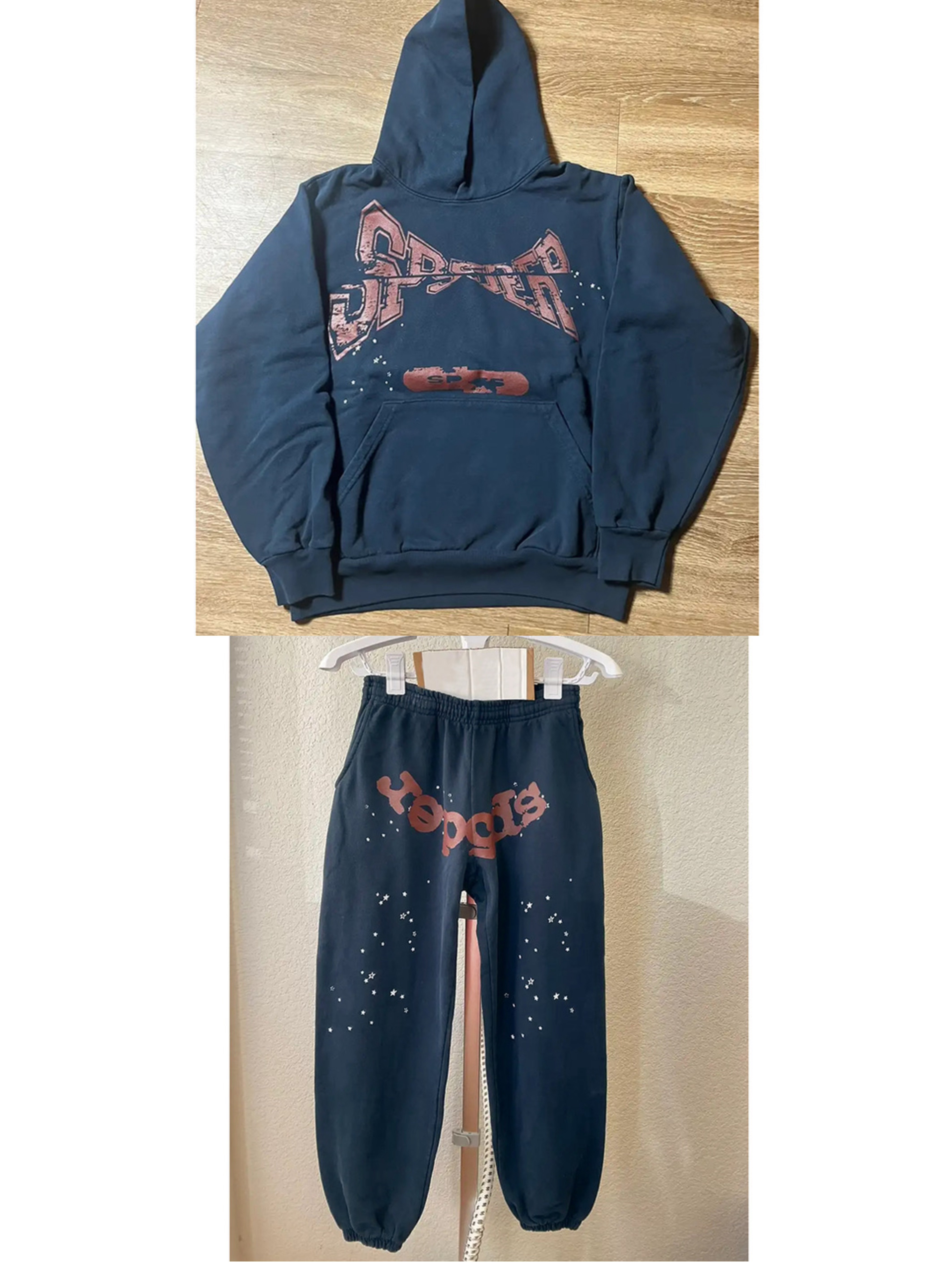 1:1 black and white basic color with simple letter tracksuit