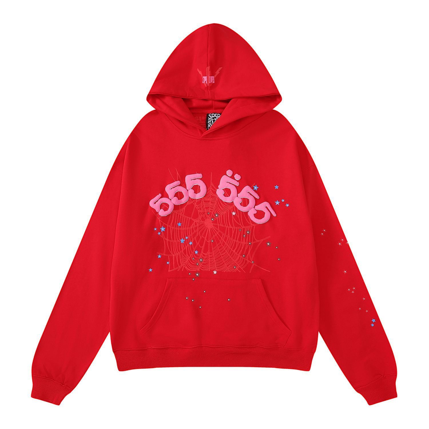 1:1 red color 555555 puff printing tracksuit