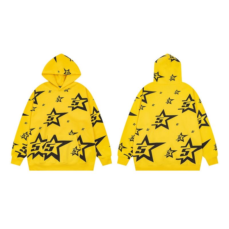 1:1 top version Yellow color with black stars tracksuit