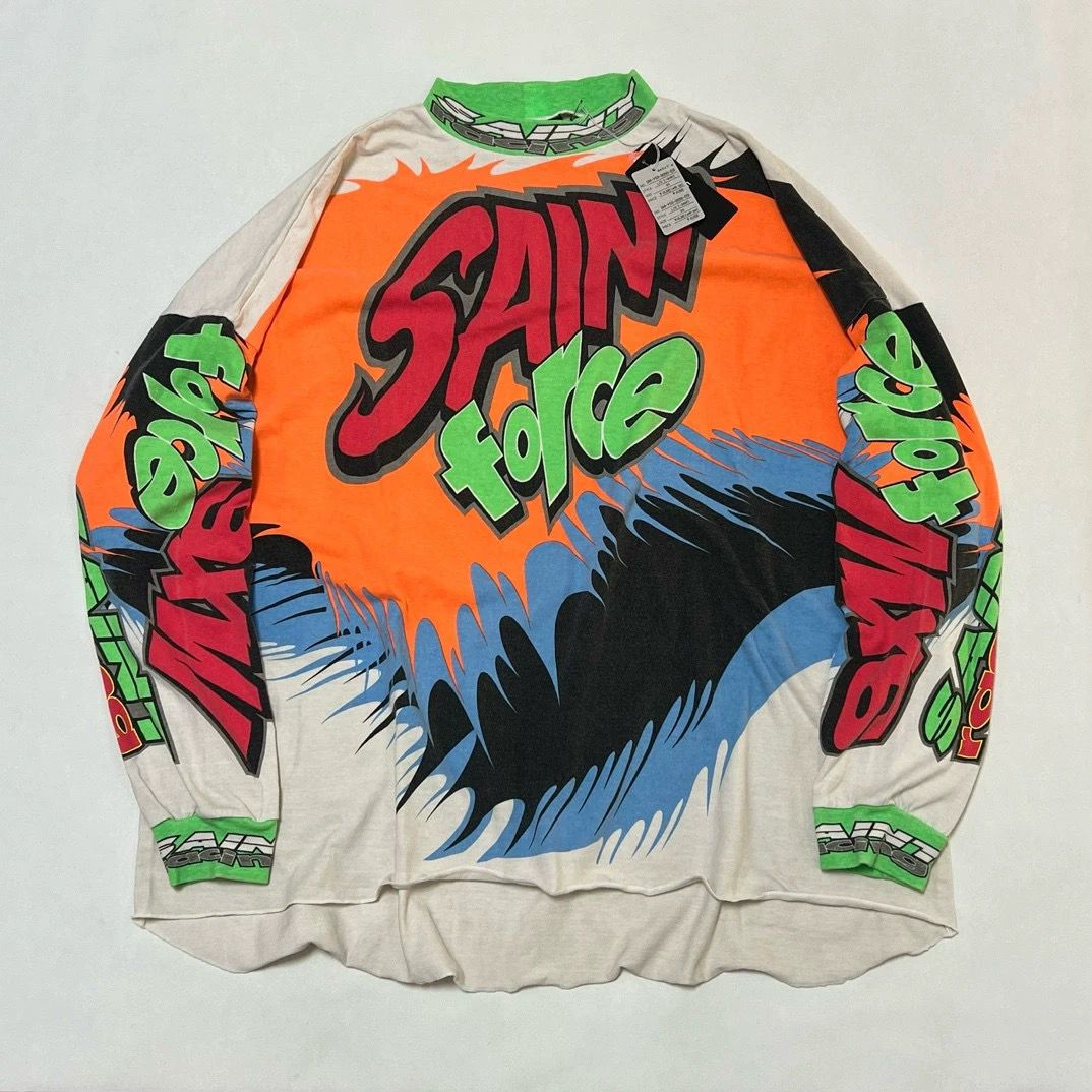 1:1 Top quality saint force new Janpanese racing vintage scrawl long sleeve