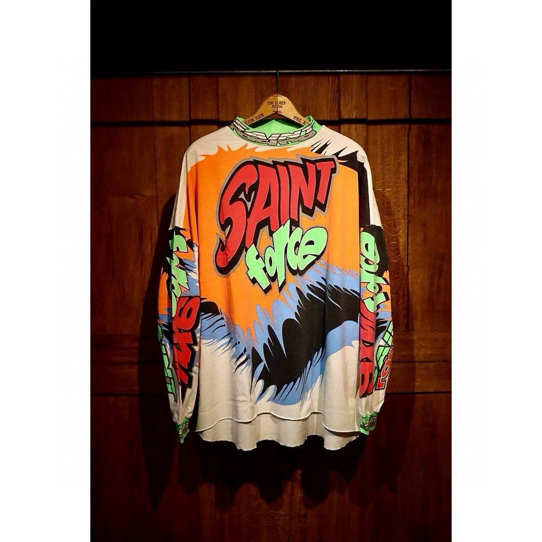 1:1 Top quality saint force new Janpanese racing vintage scrawl long sleeve