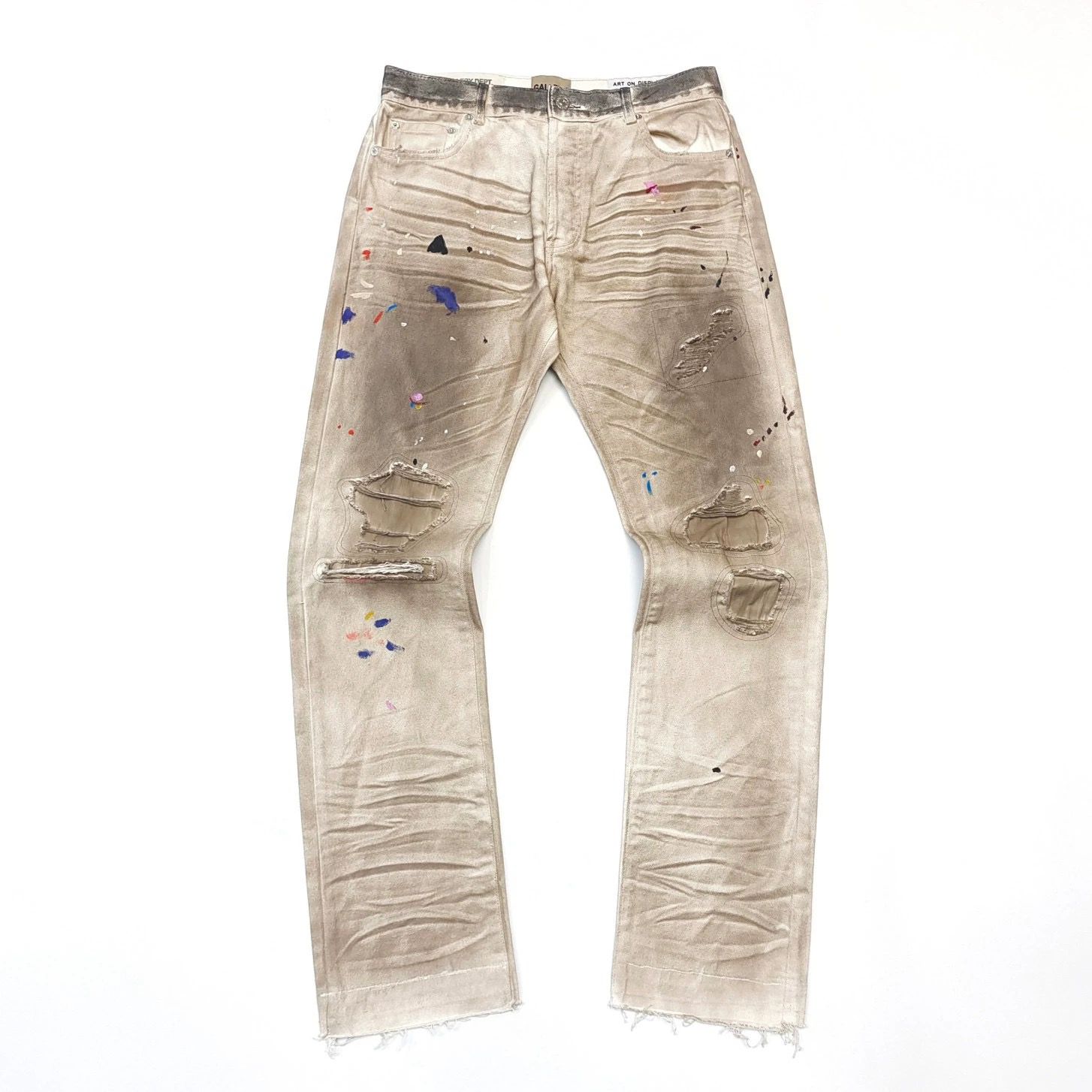 1:1 Top Splash ink graffiti overalls wash vintage jeans