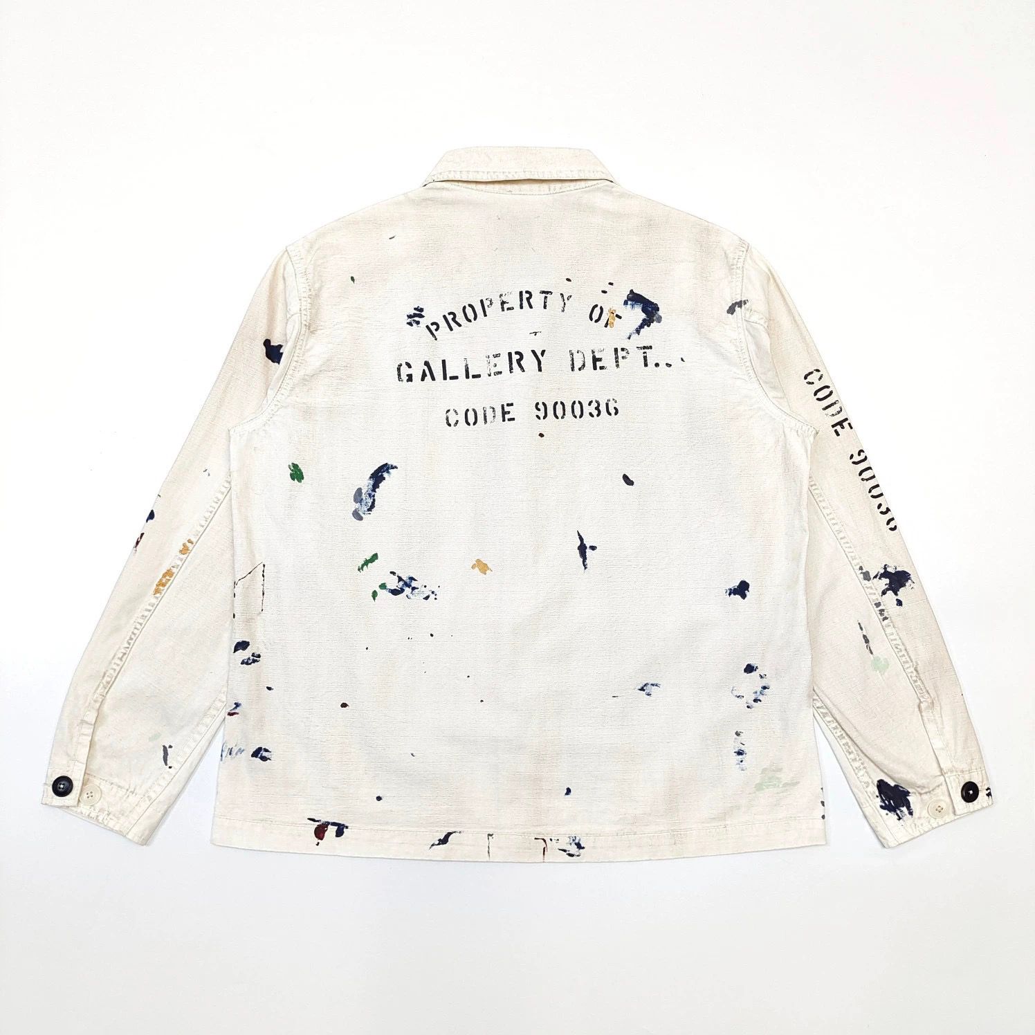1:1 New Hand-painted splash-ink graffiti American High street zipper jacket