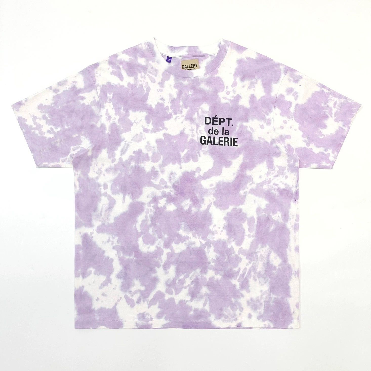 1:1 Top French tie-dye High Street wash vintage purple T-shirts
