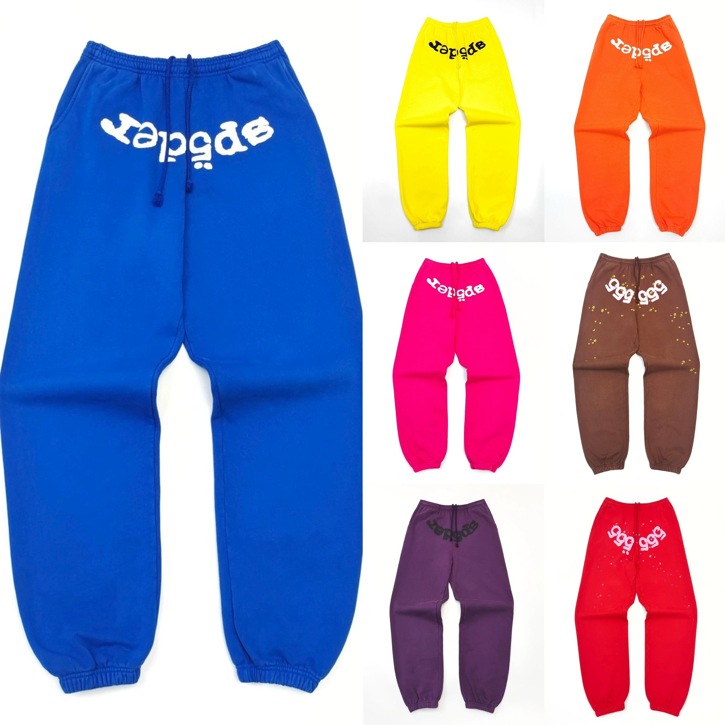 1:1 top quality bright color puff print logo sweat pant