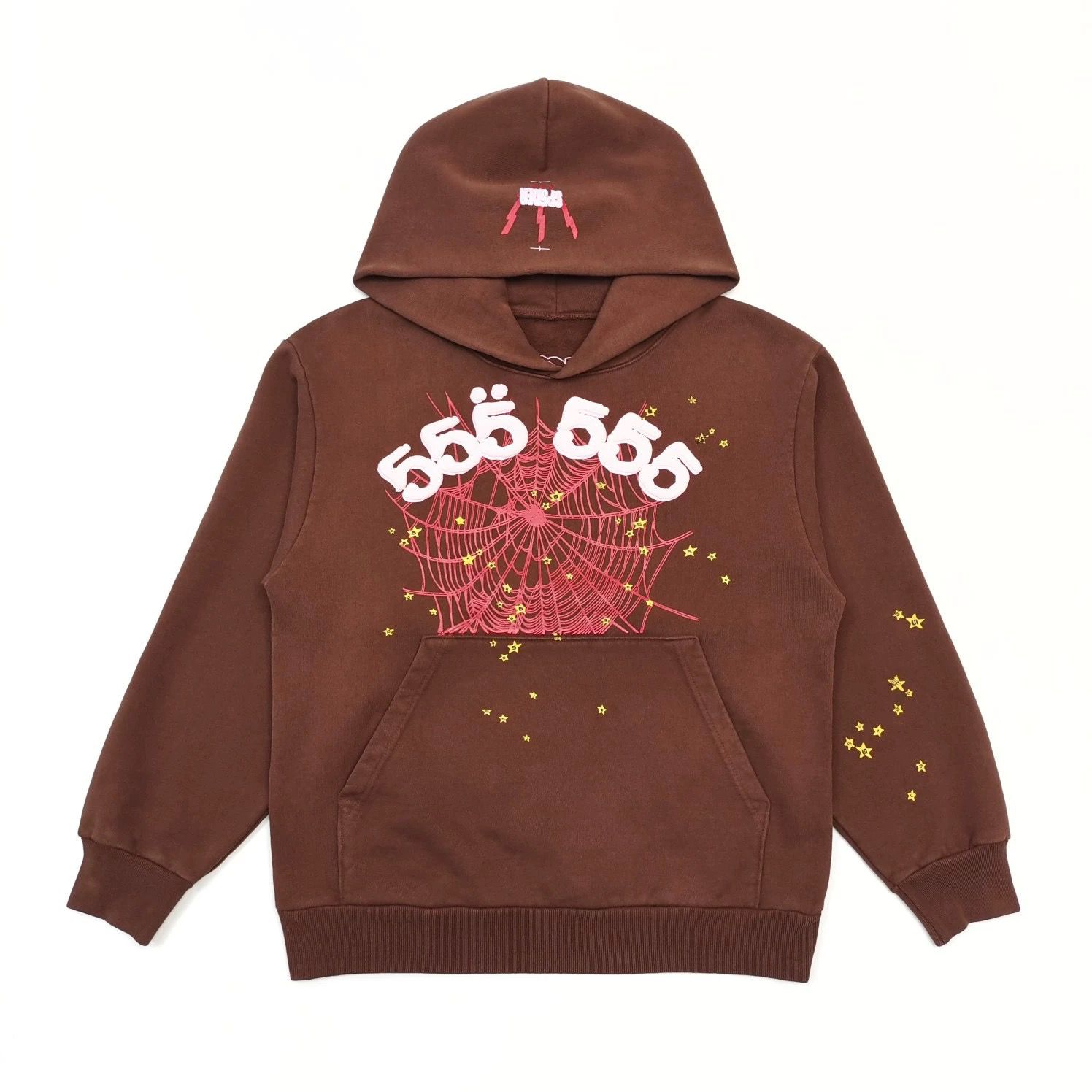 1:1 Top quality washing brown and red color hoodie