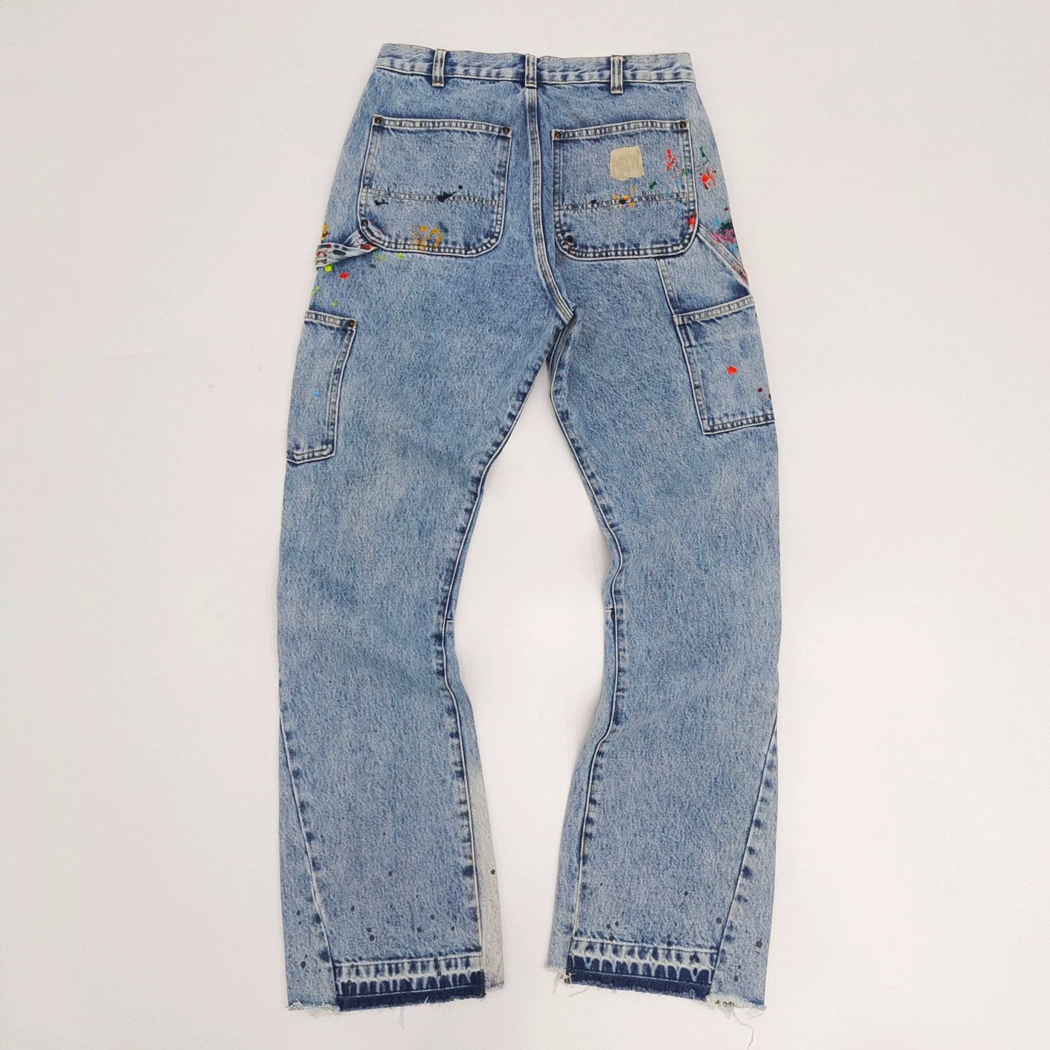 1:1 Top Splash-ink splicing micro casual micro jeans
