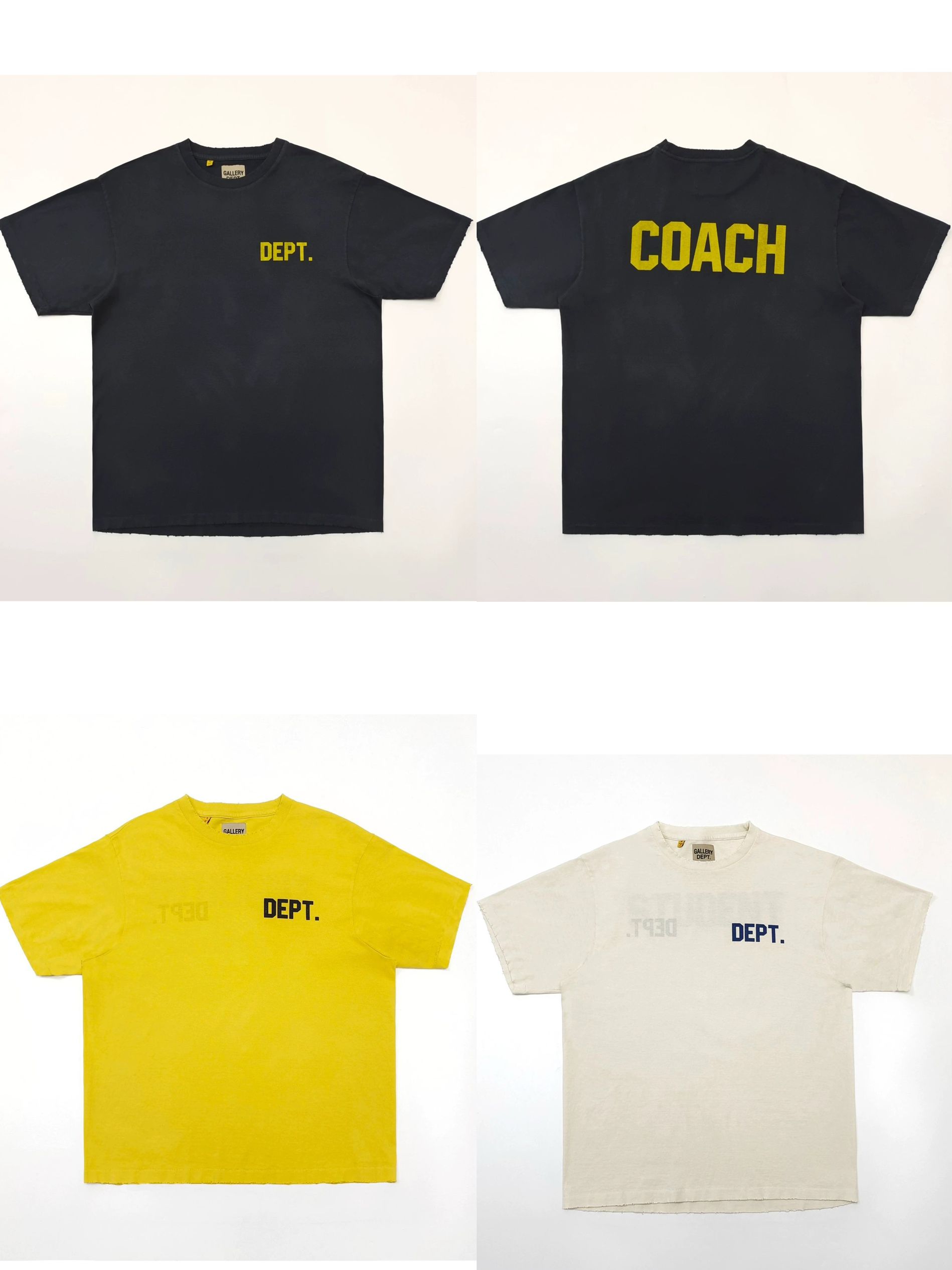 1:1 Top quality Student Coach double-sided wear monogram print washing tshirt