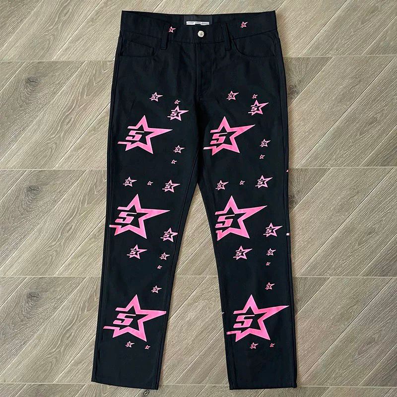 1:1 555555 All over 5 star denin fabric pant