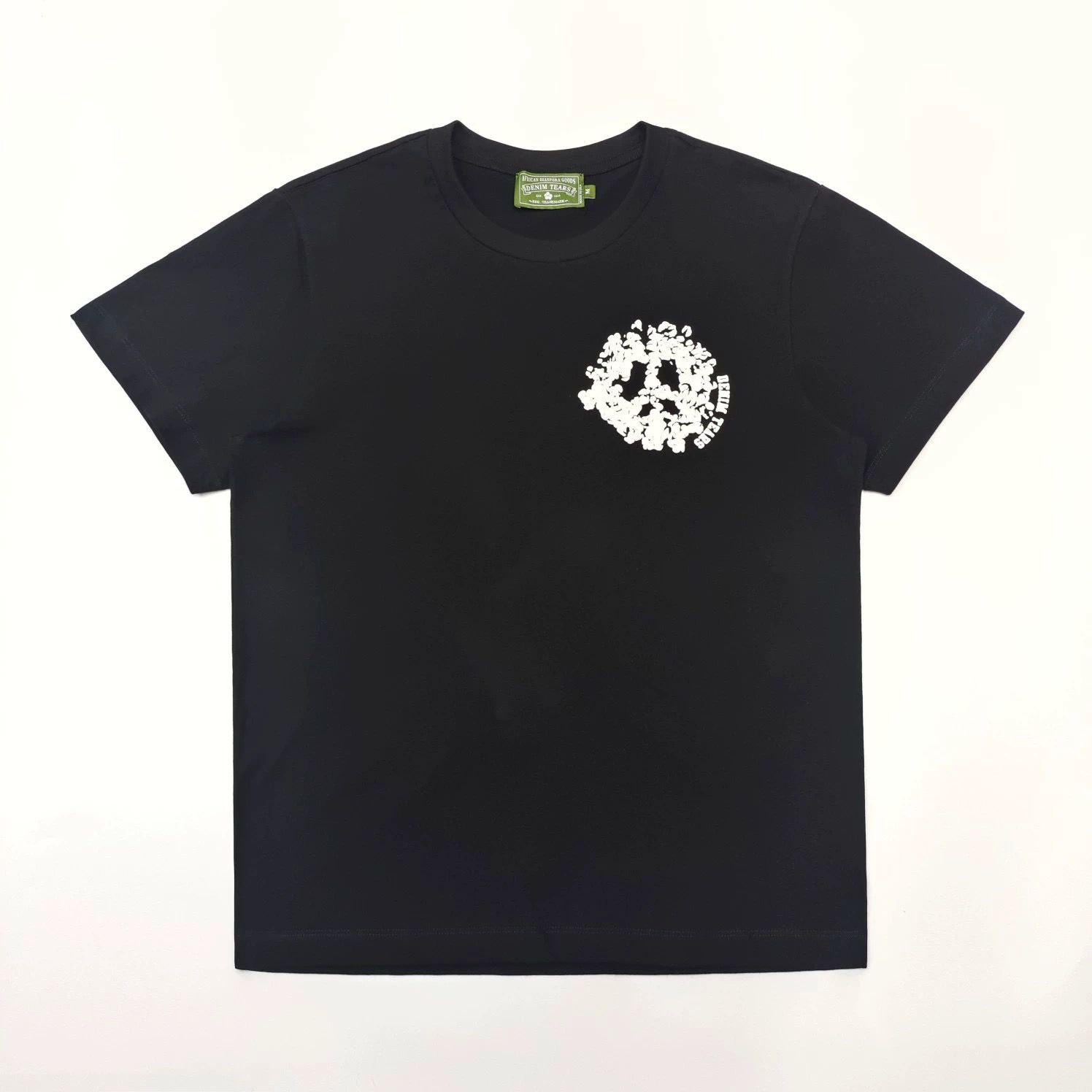 1:1 top quality basic color with thick puff print logo tshirt