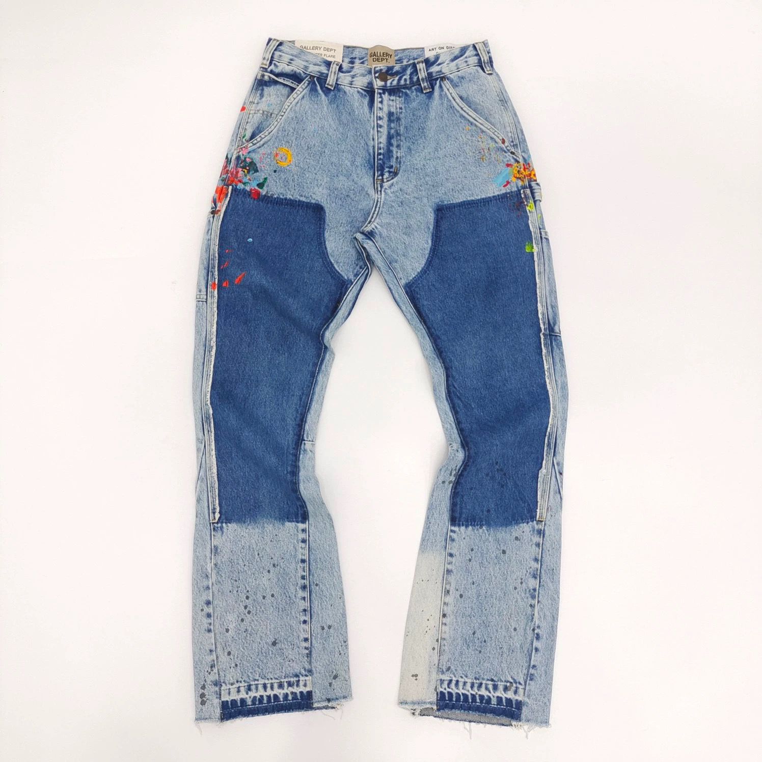1:1 Top Splash-ink splicing micro casual micro jeans