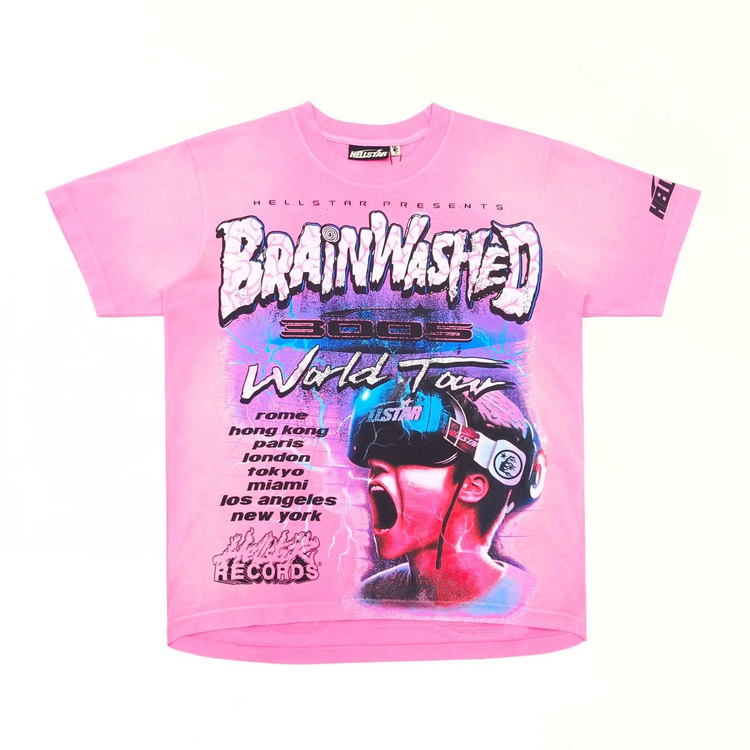 1:1 Top quality washing pink with graffic tshirt