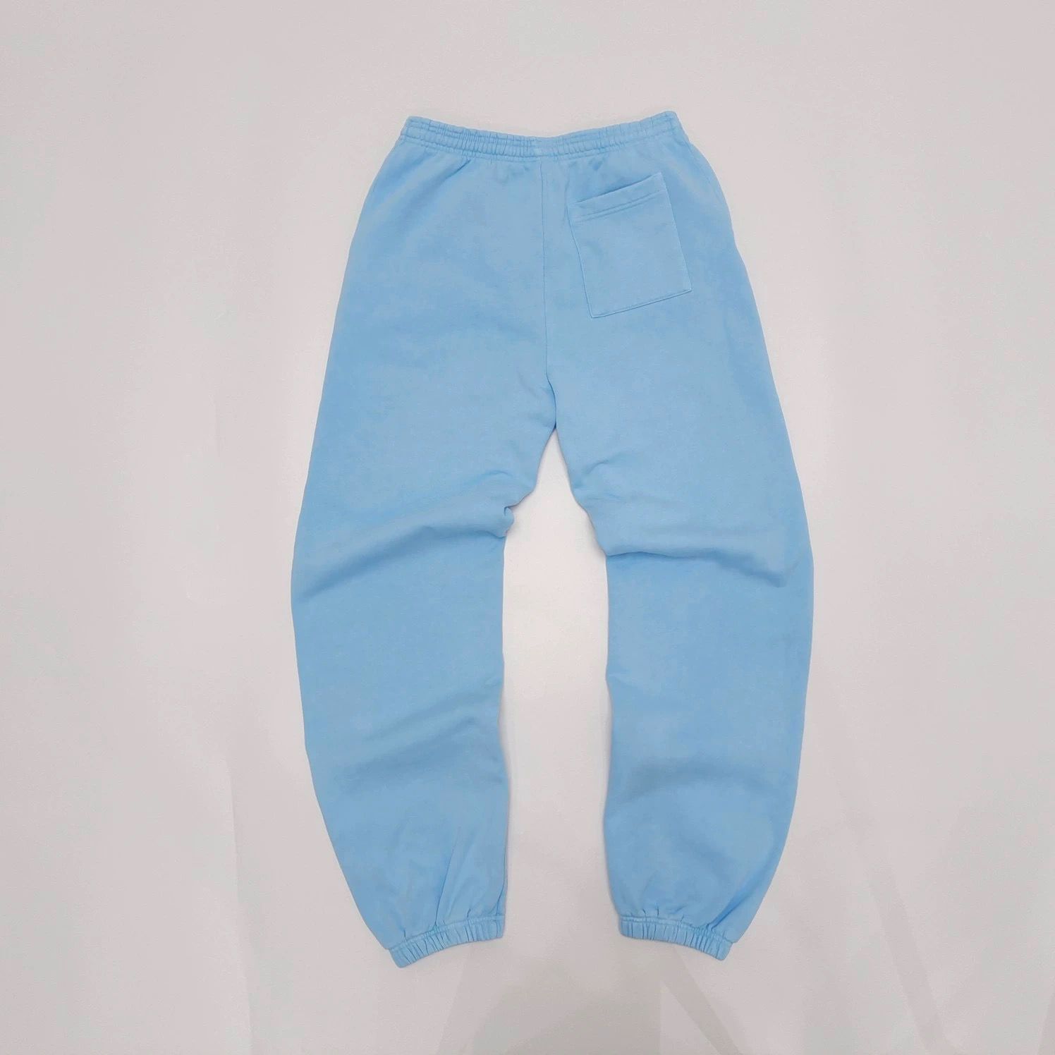 1:1 Top quality washing baby blue with puff print logo pant