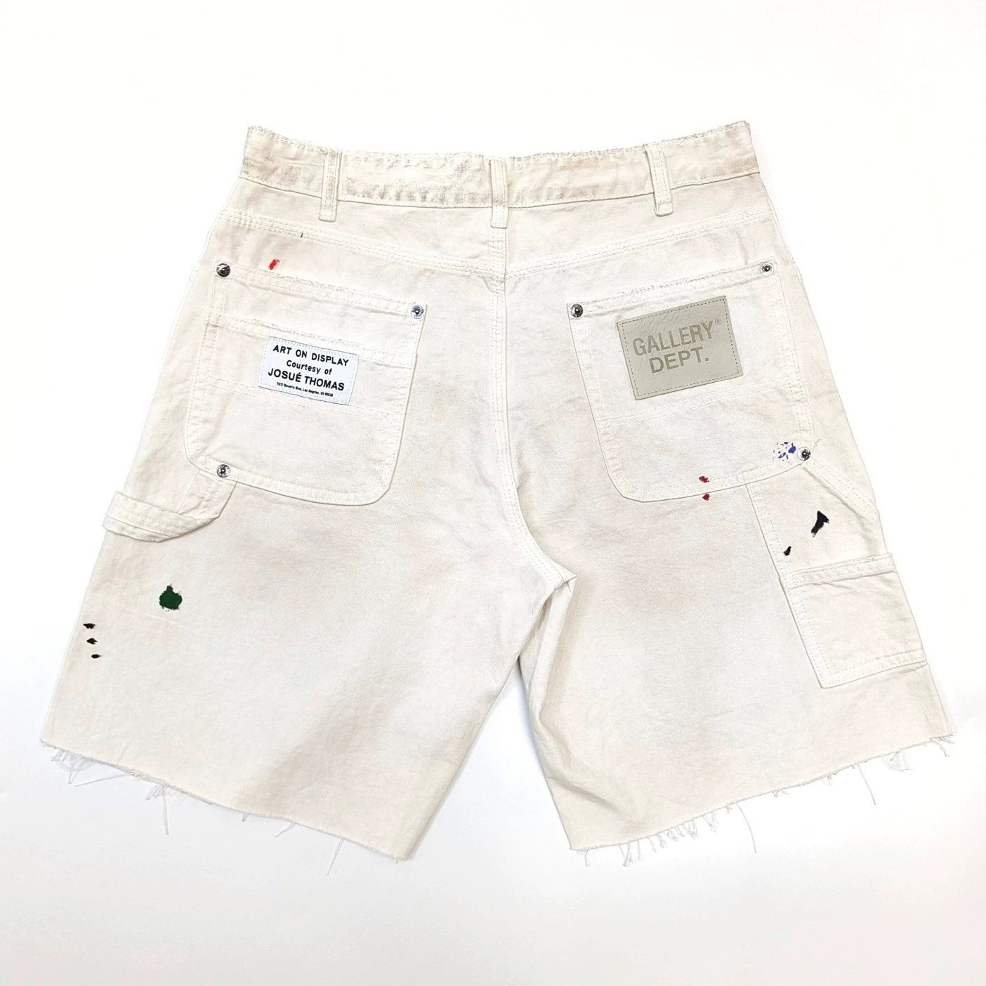 1:1 Top quality washing white with painting dirty design short
