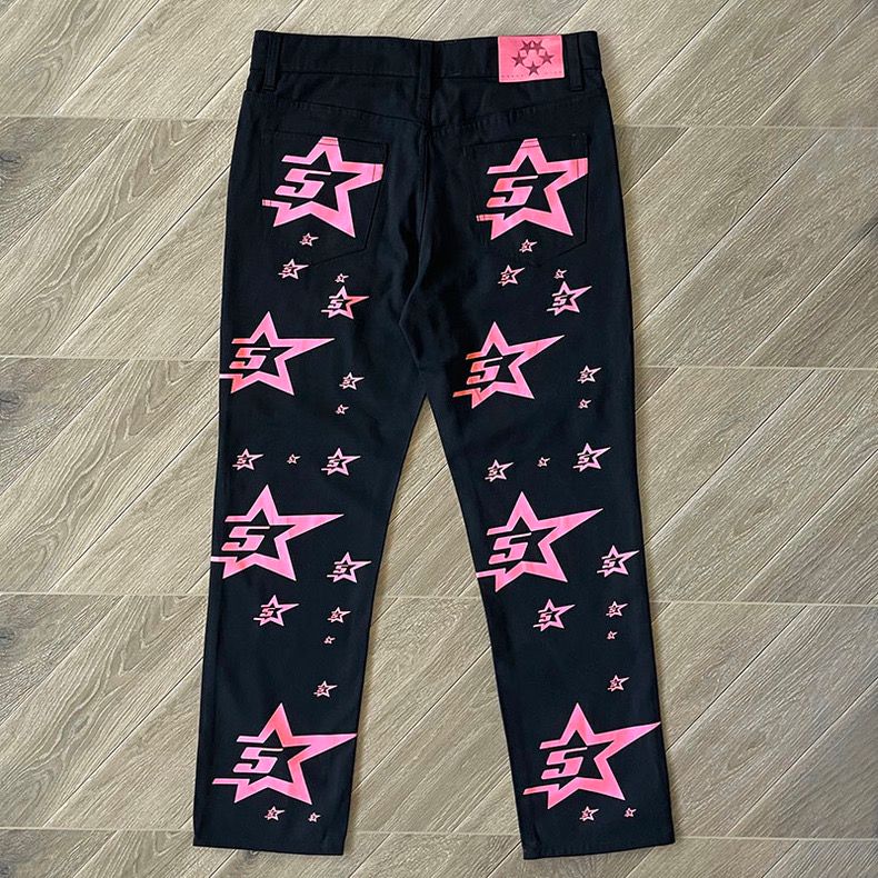 1:1 555555 All over 5 star denin fabric pant