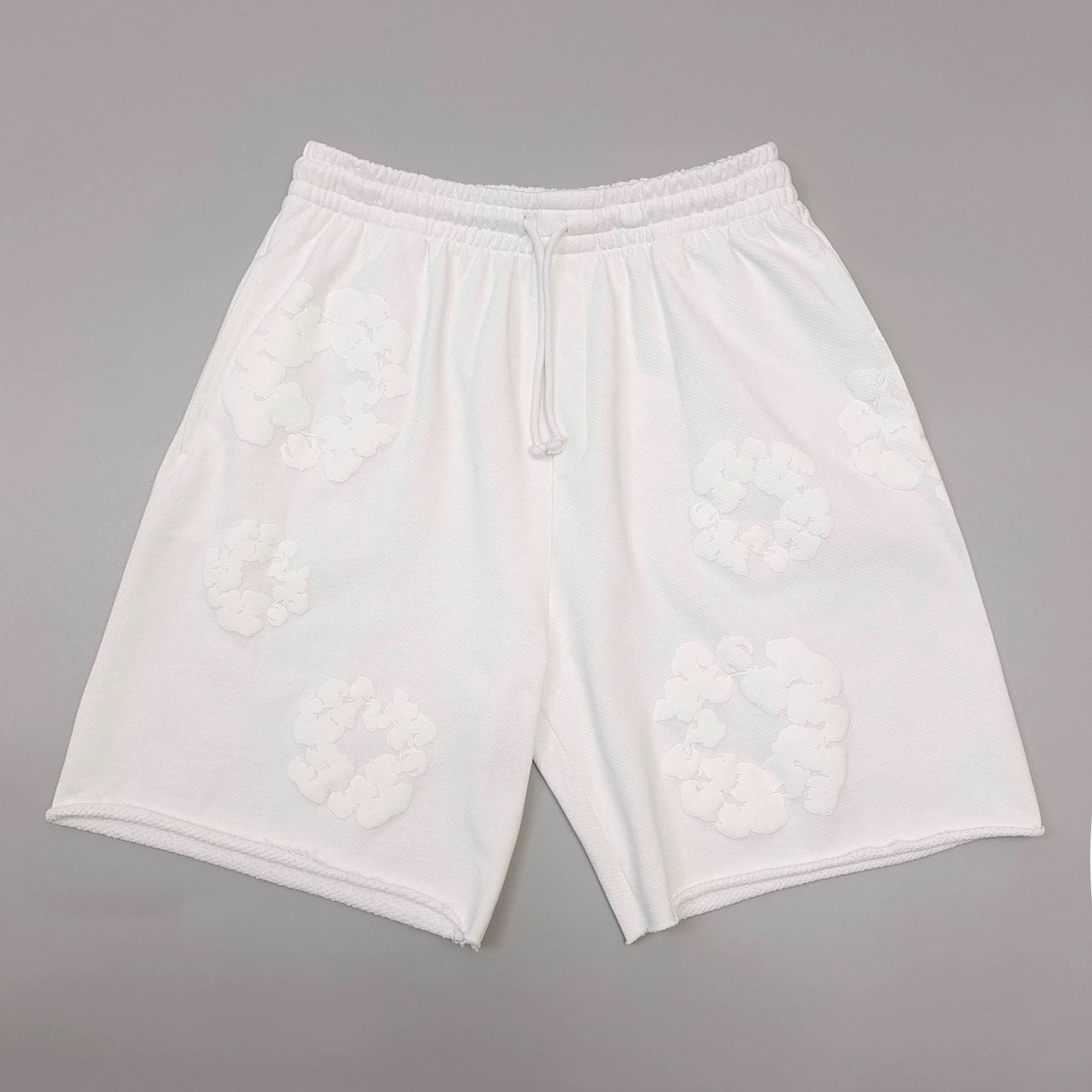 1:1 Top quality washing white with puff printing logo short