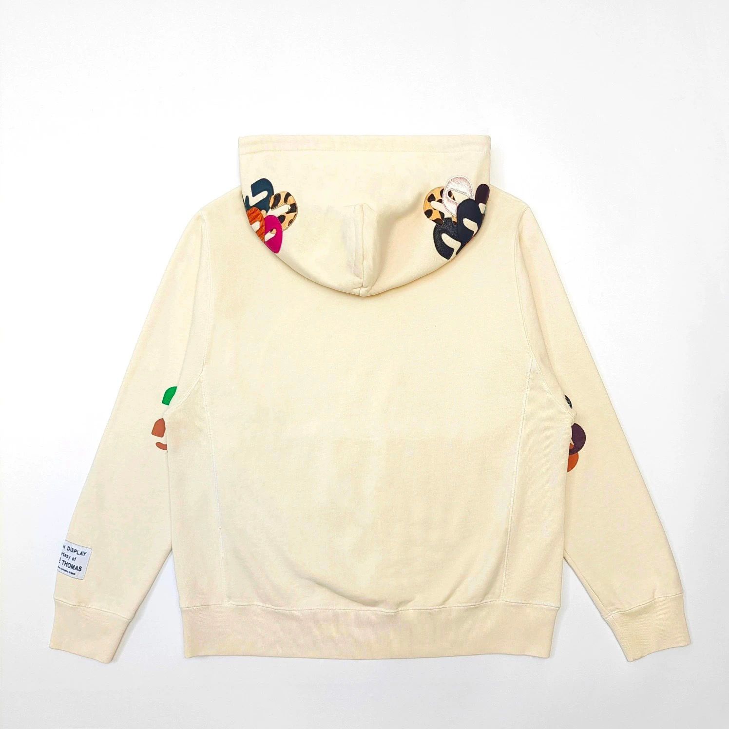 1:1 TOP Splash-ink G leather inverted letter logo washing beige hoodie
