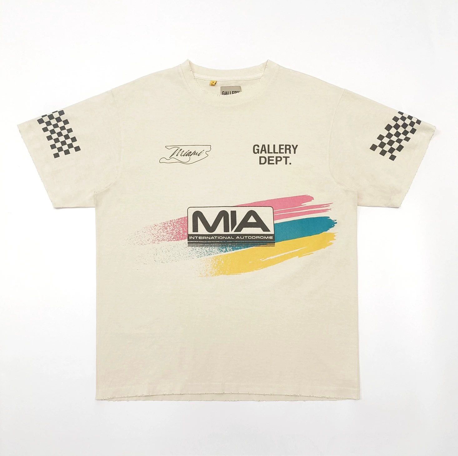 1:1 top quality washing beige color with mia print tshirt