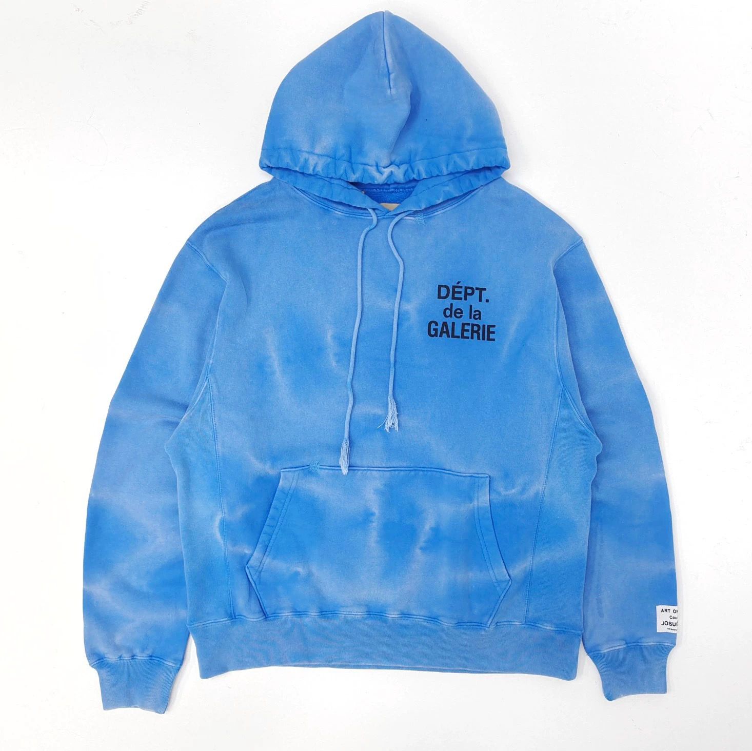 1:1 top quality French inverted Logo leather label hoodie
