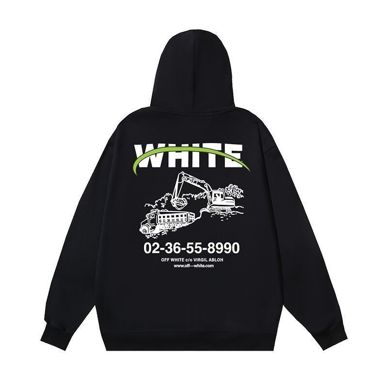 Basic color with numbers print hoodie