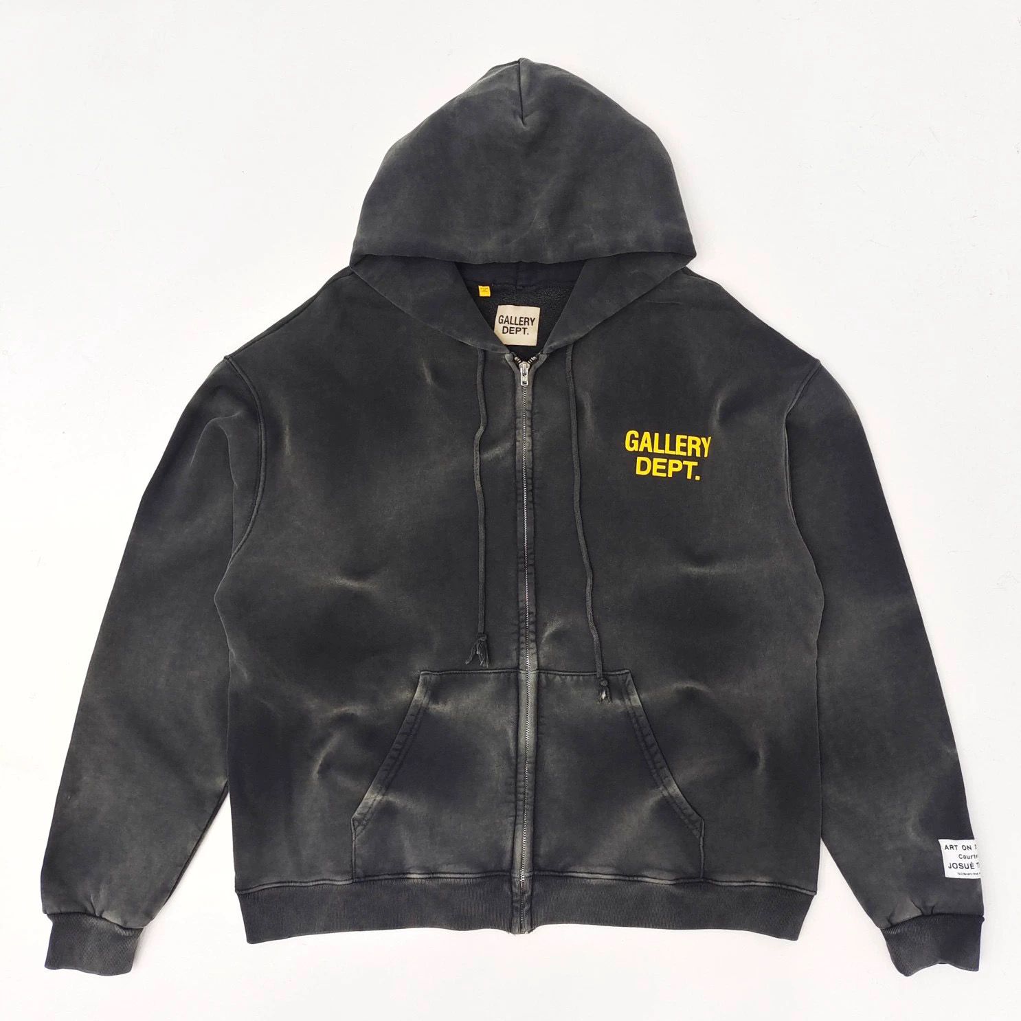 1:1 Top quality water ripple washing color zipper hoodie