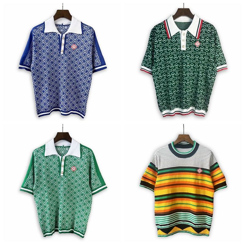 1:1 Lapel jacquard embroidery sweater fashion shirt