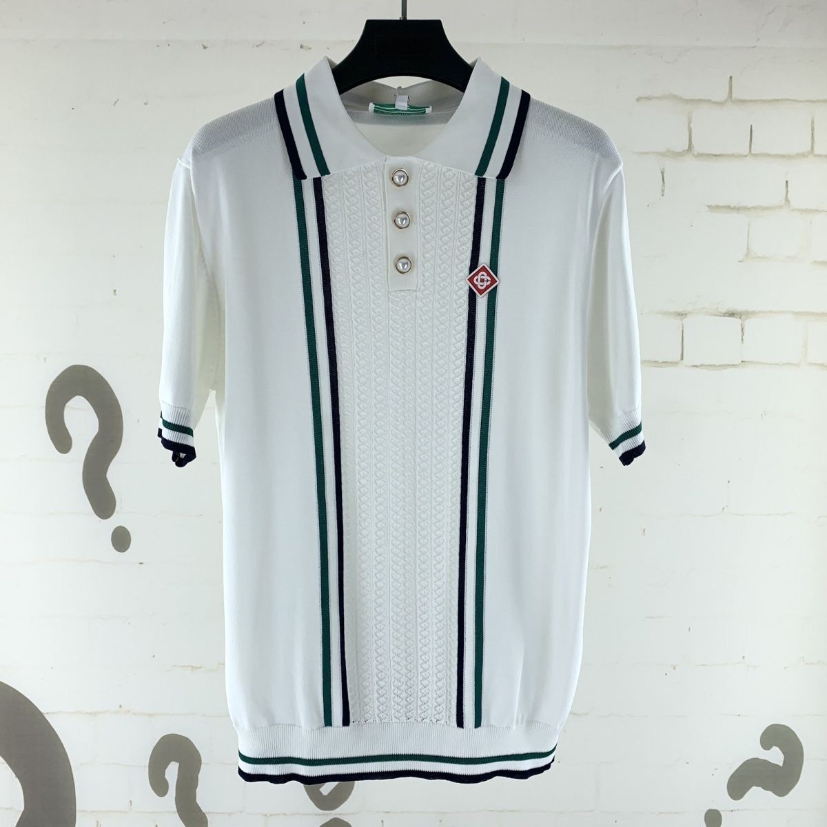 1:1 2024 New black and white polo sweater shirt