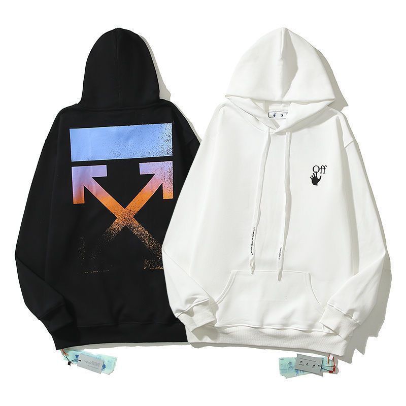 New gradient spray paint graffiti arrow hoodie