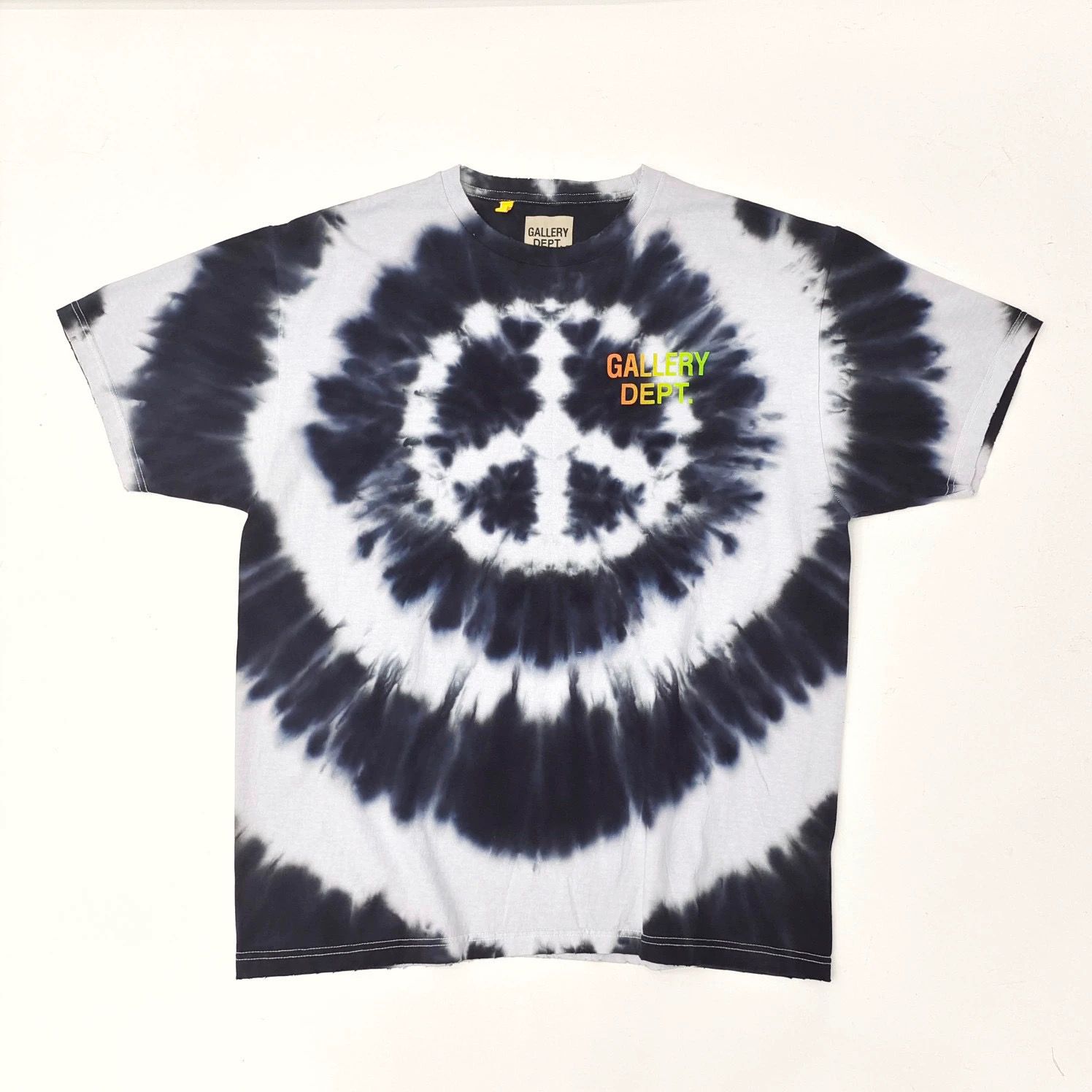 1:1 Top quality Aurora tie-dye anti-war peace T-shirt