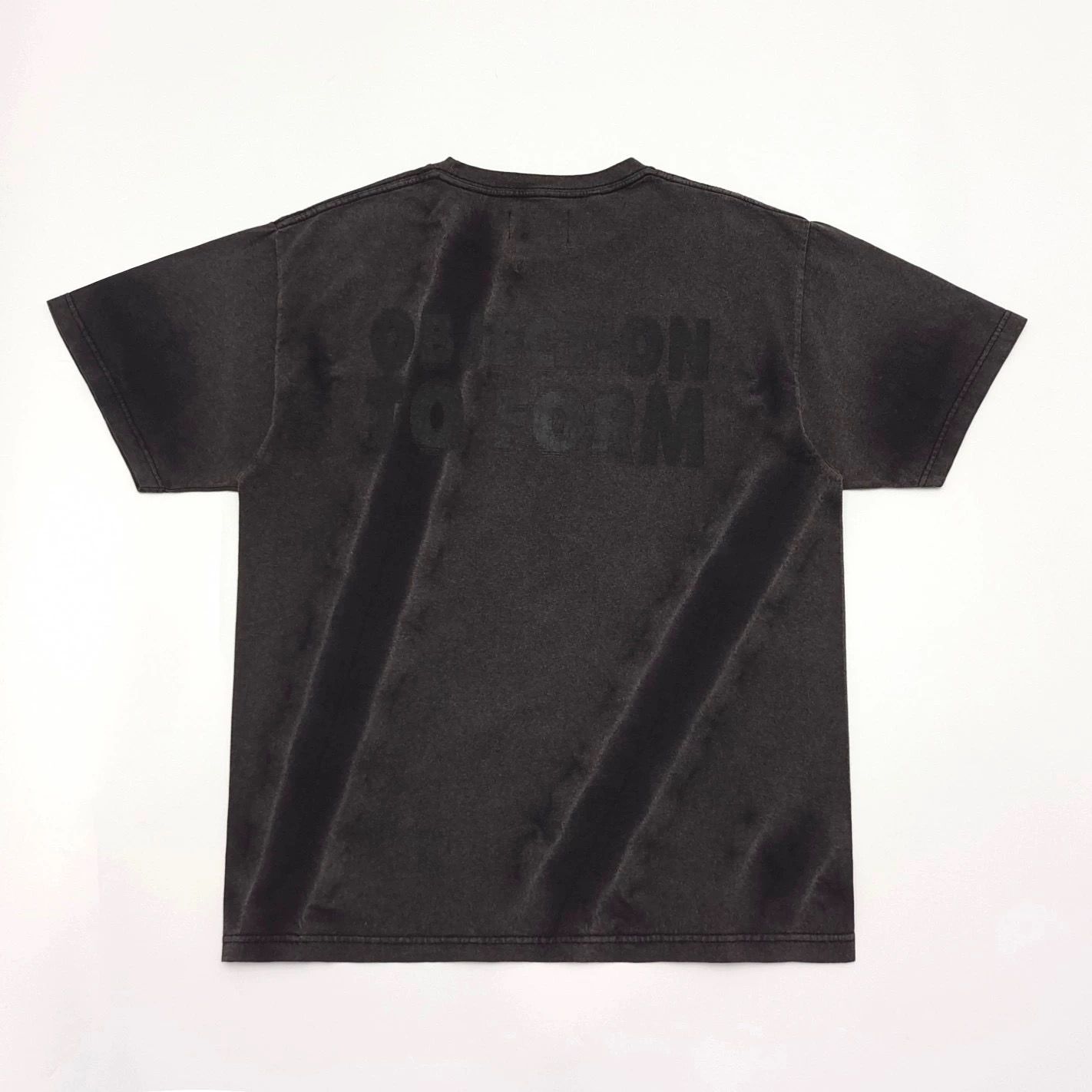 1:1 top quality ZOMBIE Double claw skull arm  washing black Tee tshirt