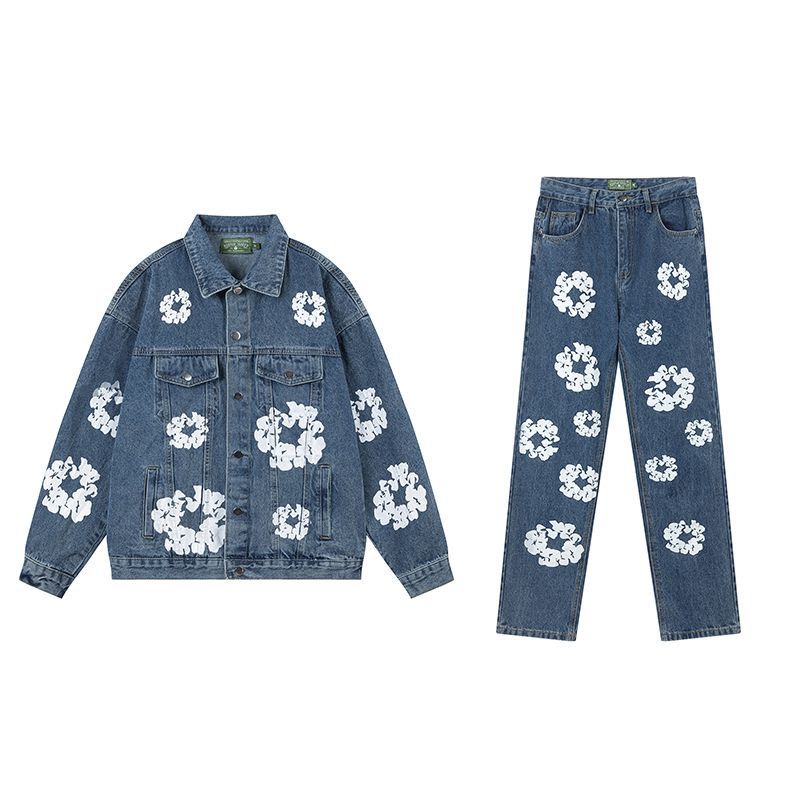 New DT green tag jacket with jeans denim suit