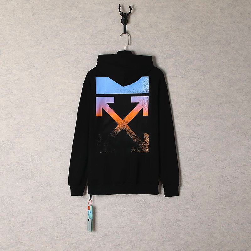 New gradient spray paint graffiti arrow hoodie