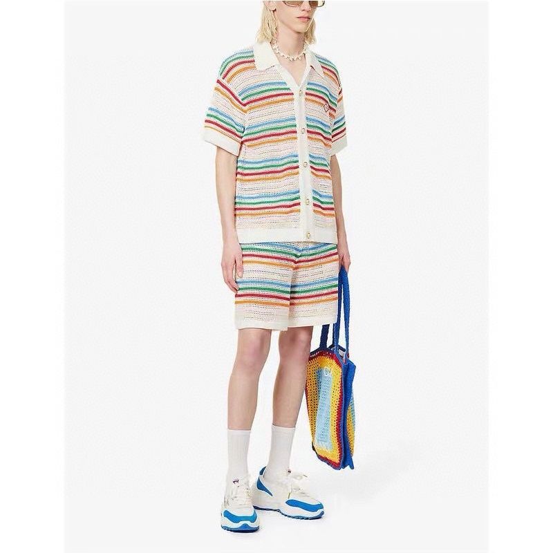 1:1 Top quality rainbow stripes shirt