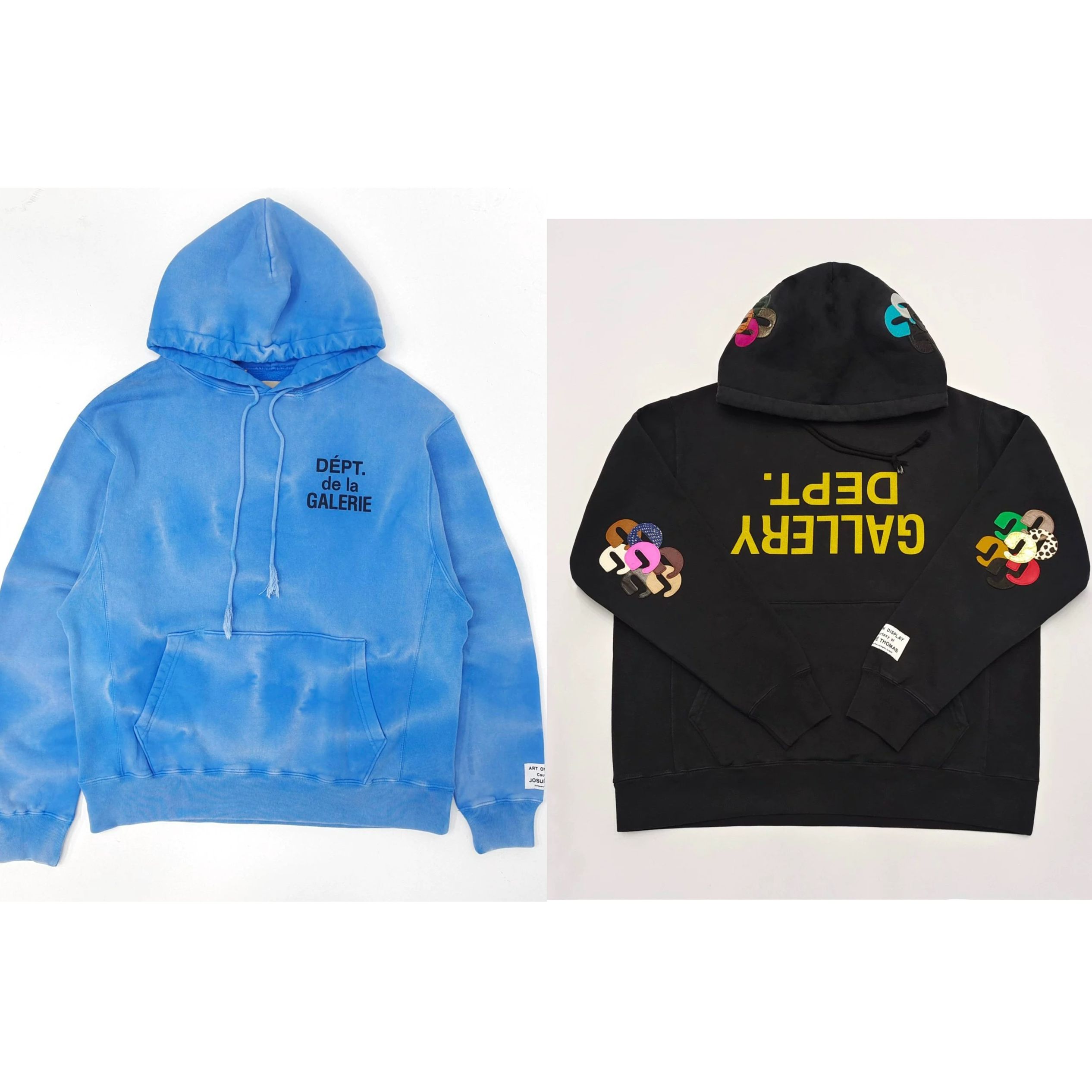 1:1 top quality French inverted Logo leather label hoodie