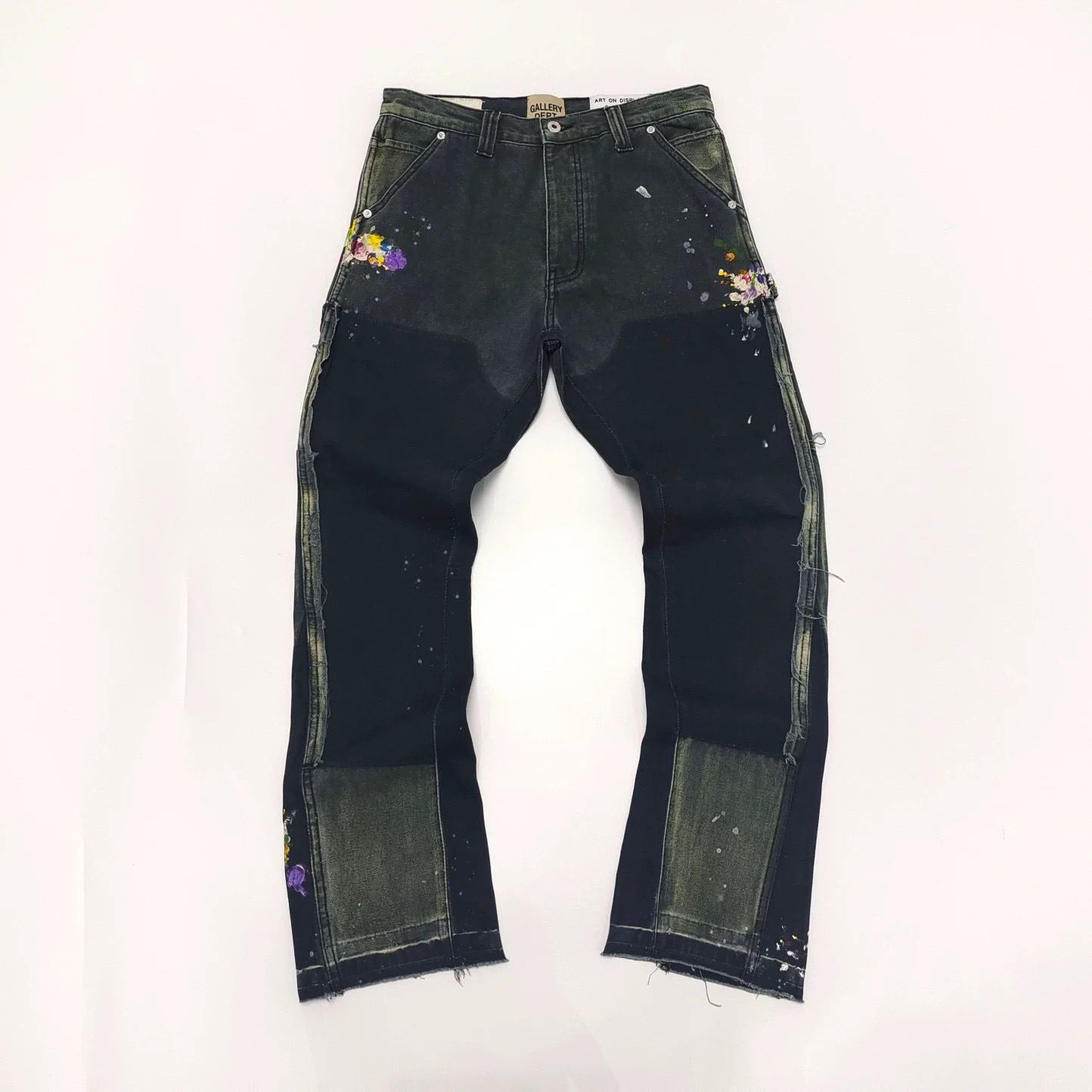 Splash-ink spliced lumber pants to make old cargo pants