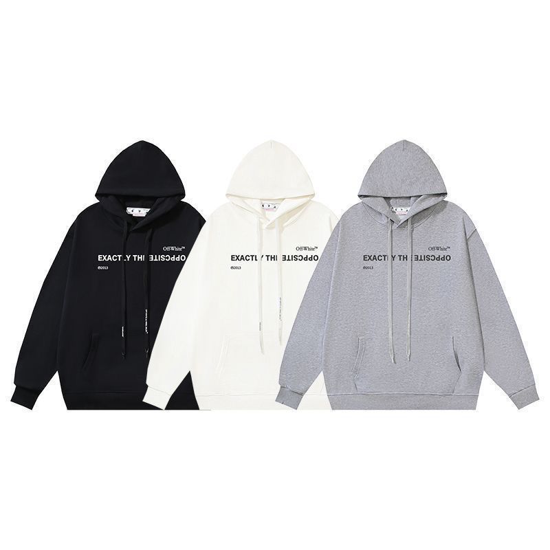 New basic color with simple letter logo hoodie
