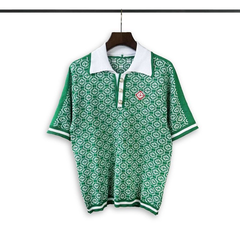 1:1 Lapel jacquard embroidery sweater fashion shirt
