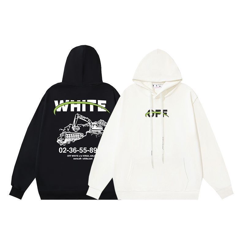 Basic color with numbers print hoodie