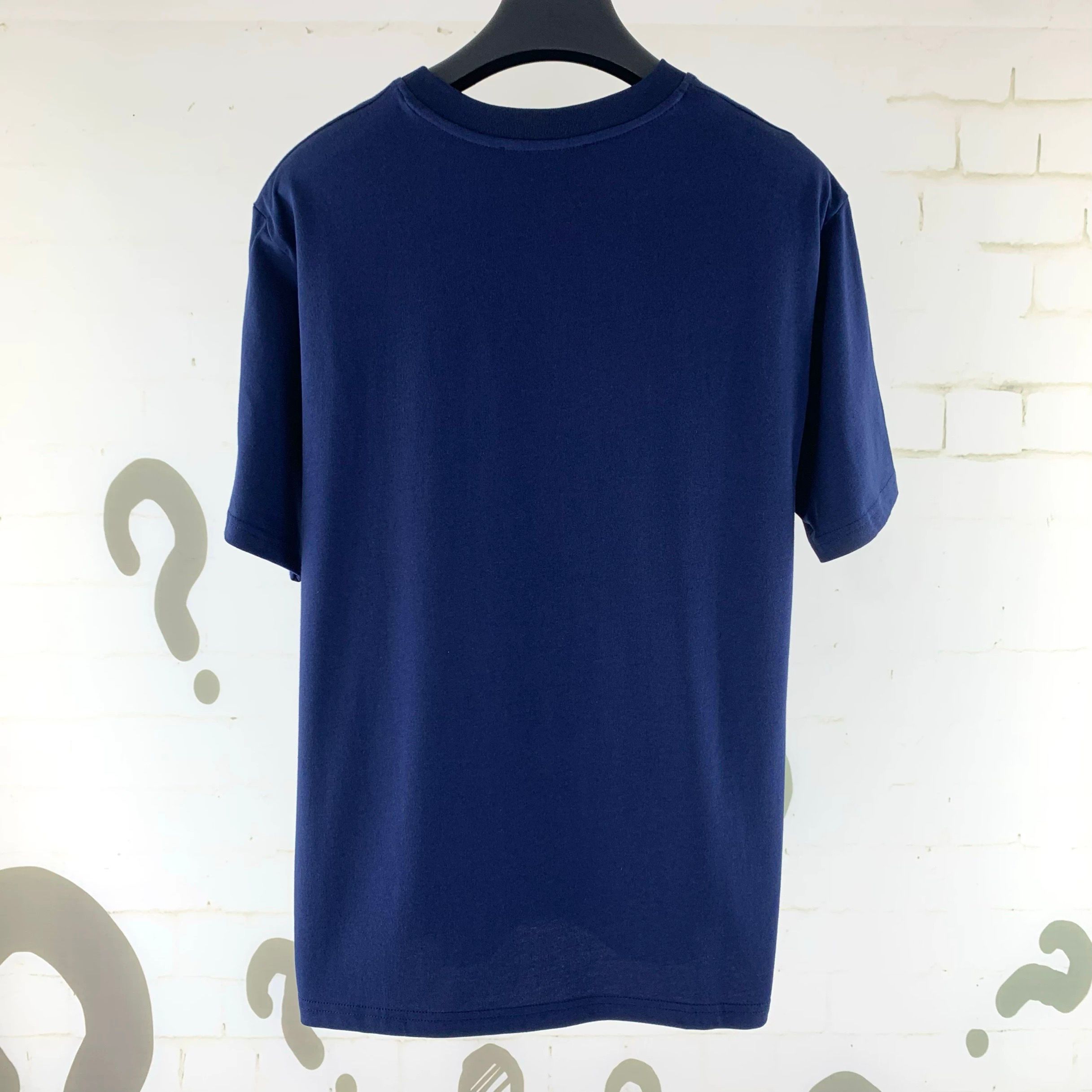 1:1 New top quality blue with man print tshirt