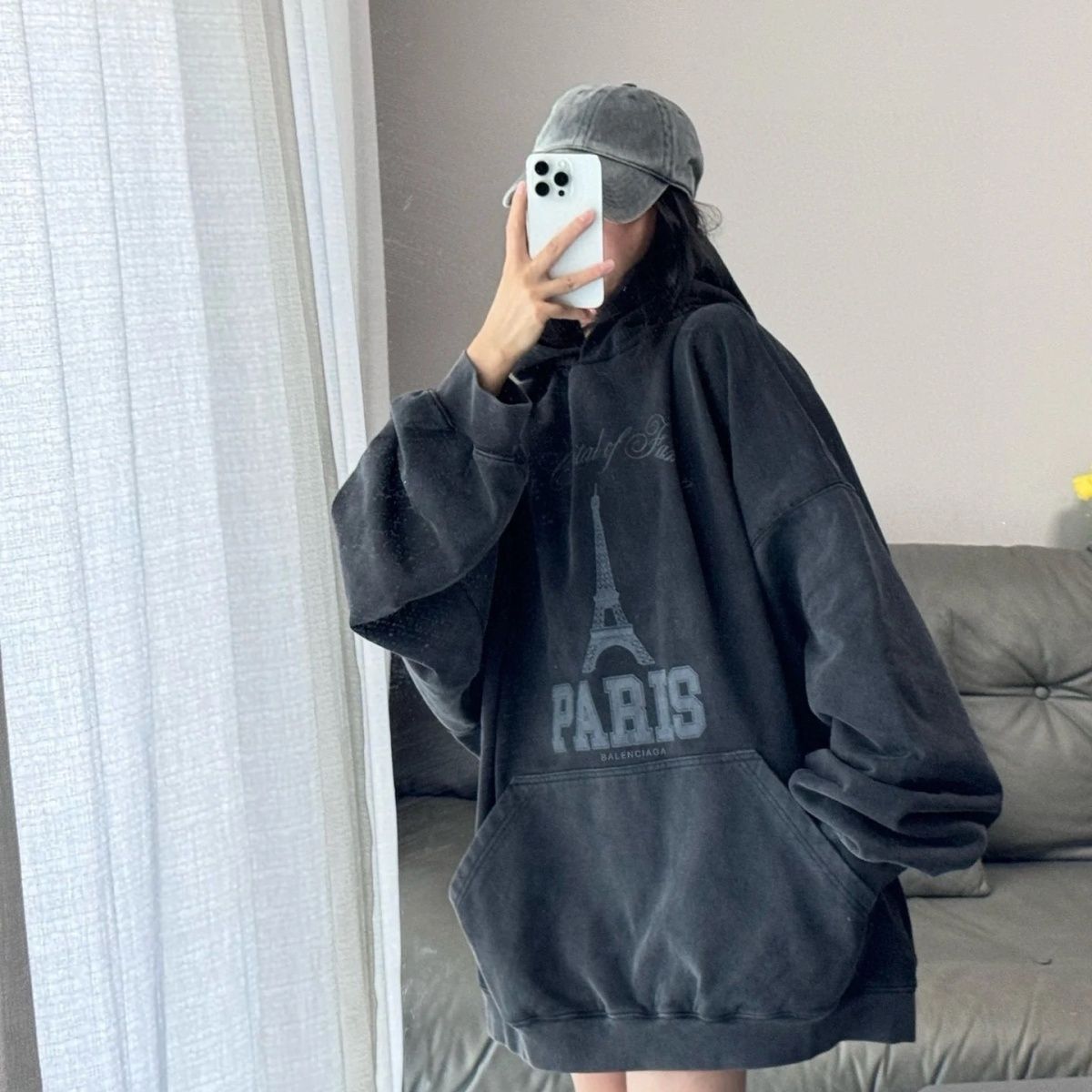 1:1 2024 New washing vintage hoodie