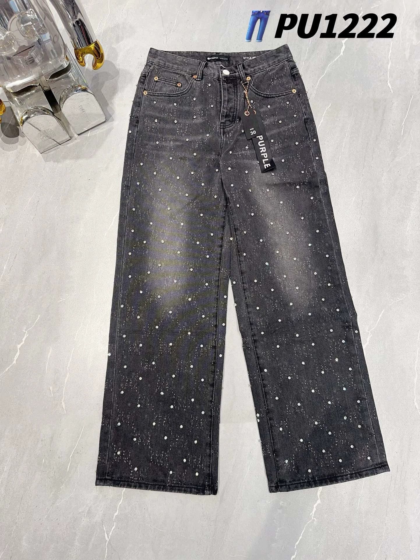 1:1 new arrival fashion diamond straight leg jeans
