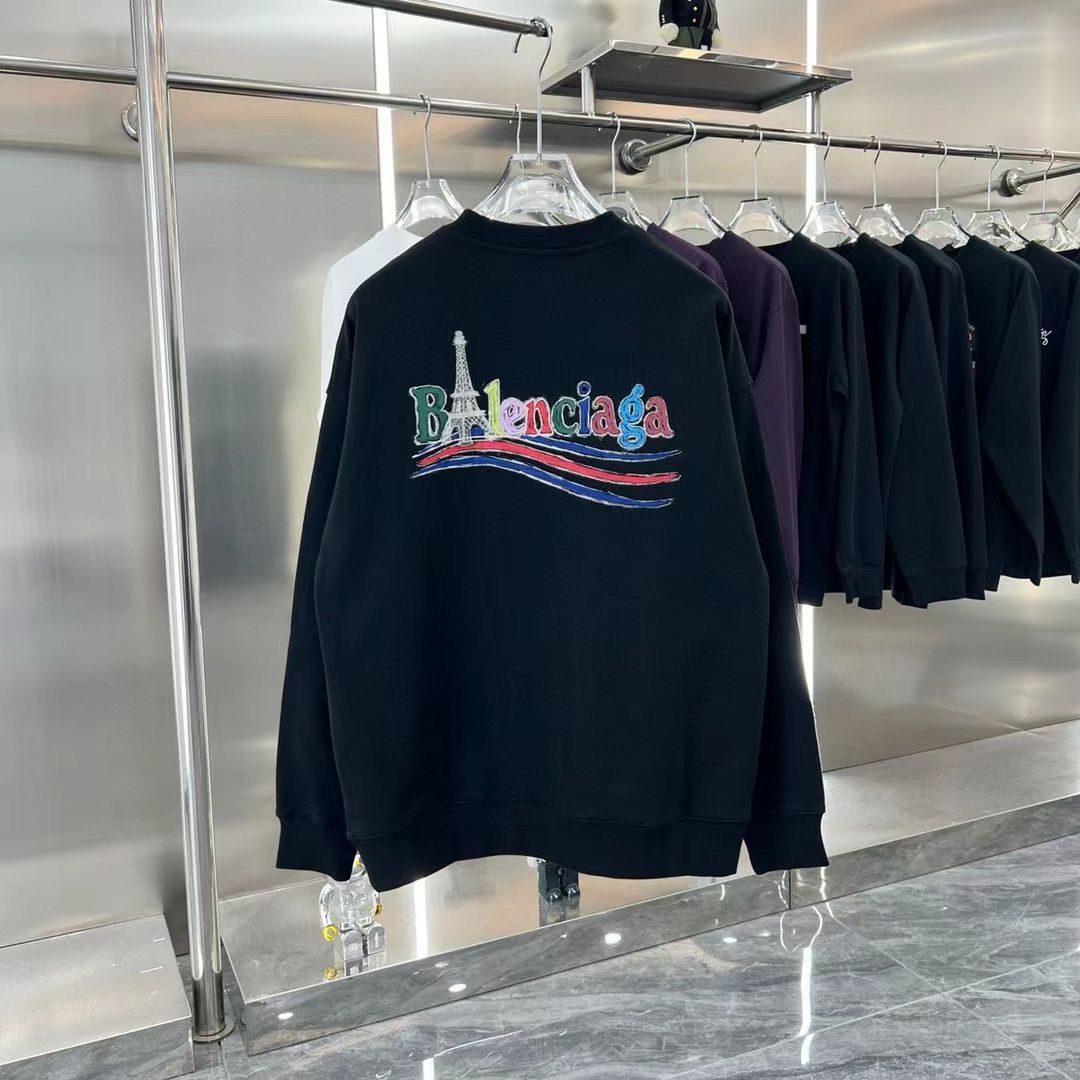 New 2024 style washing color with colorful logo print crewneck
