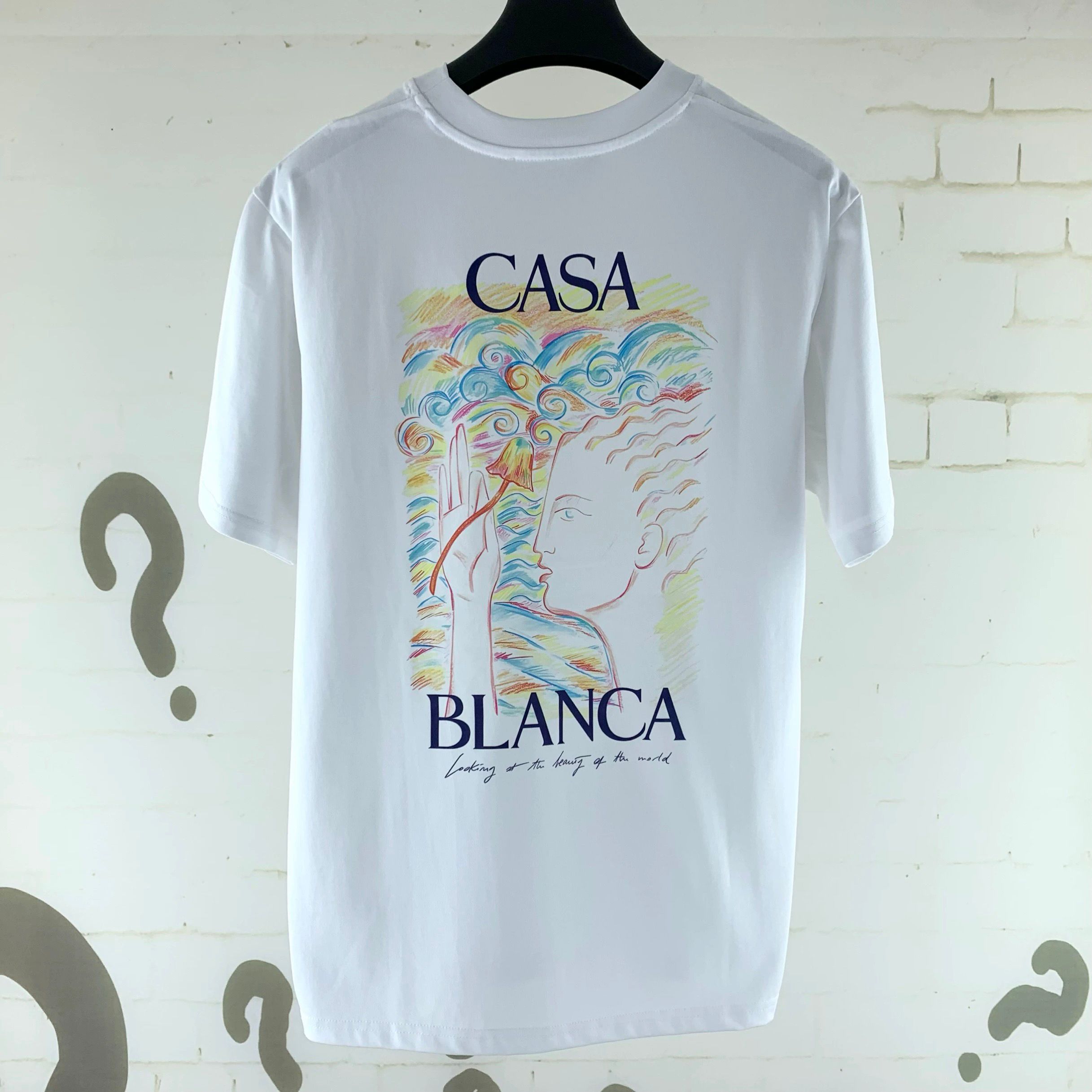 1:1 Top quality white with lady print tshirt