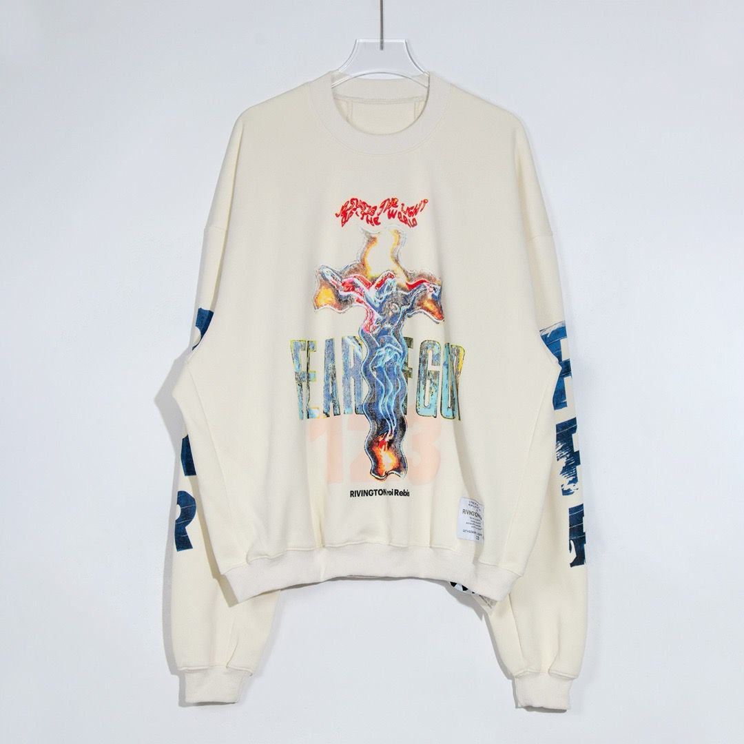 1:1 Top version cross print jerry crewneck
