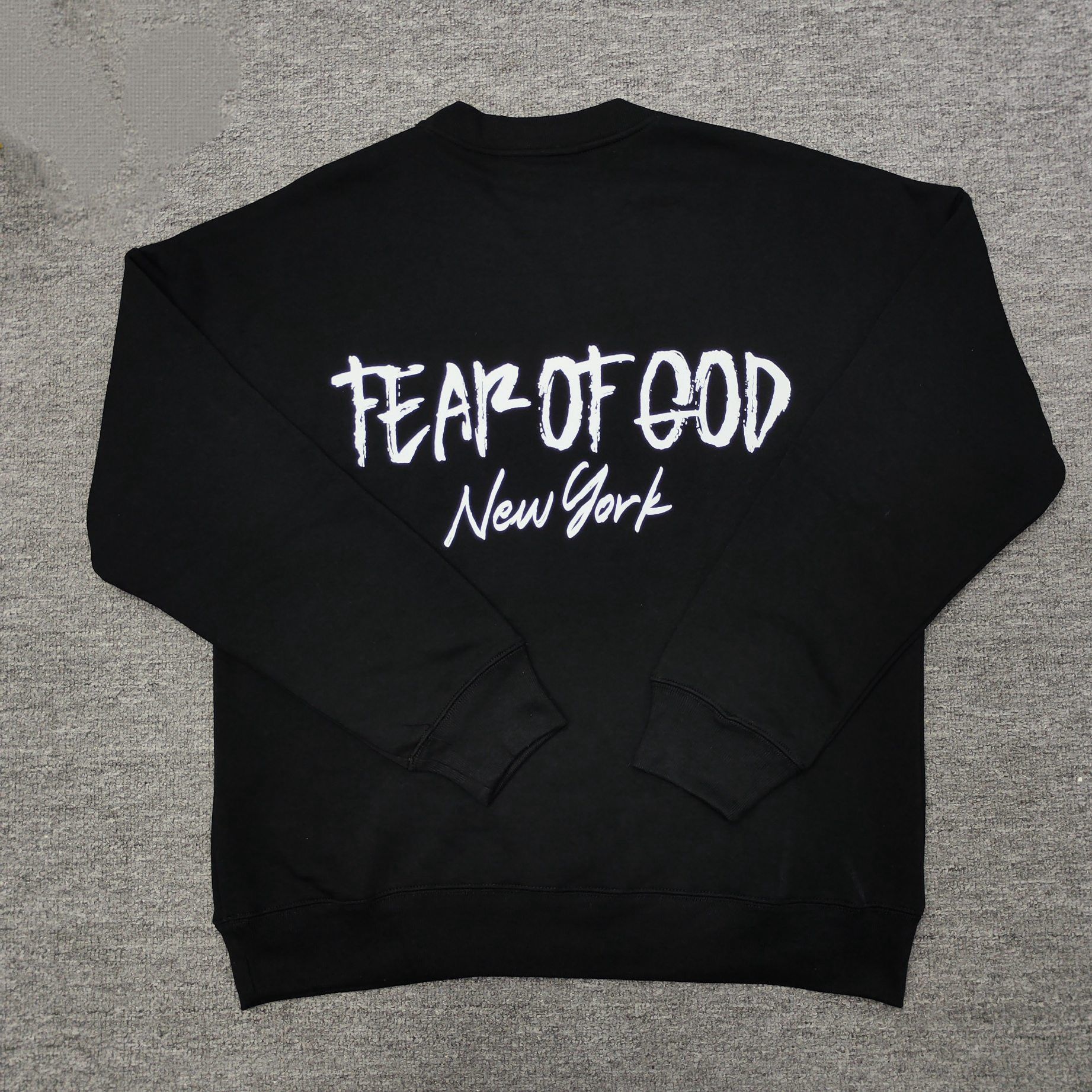 1:1 Top version basic grey and black crewneck