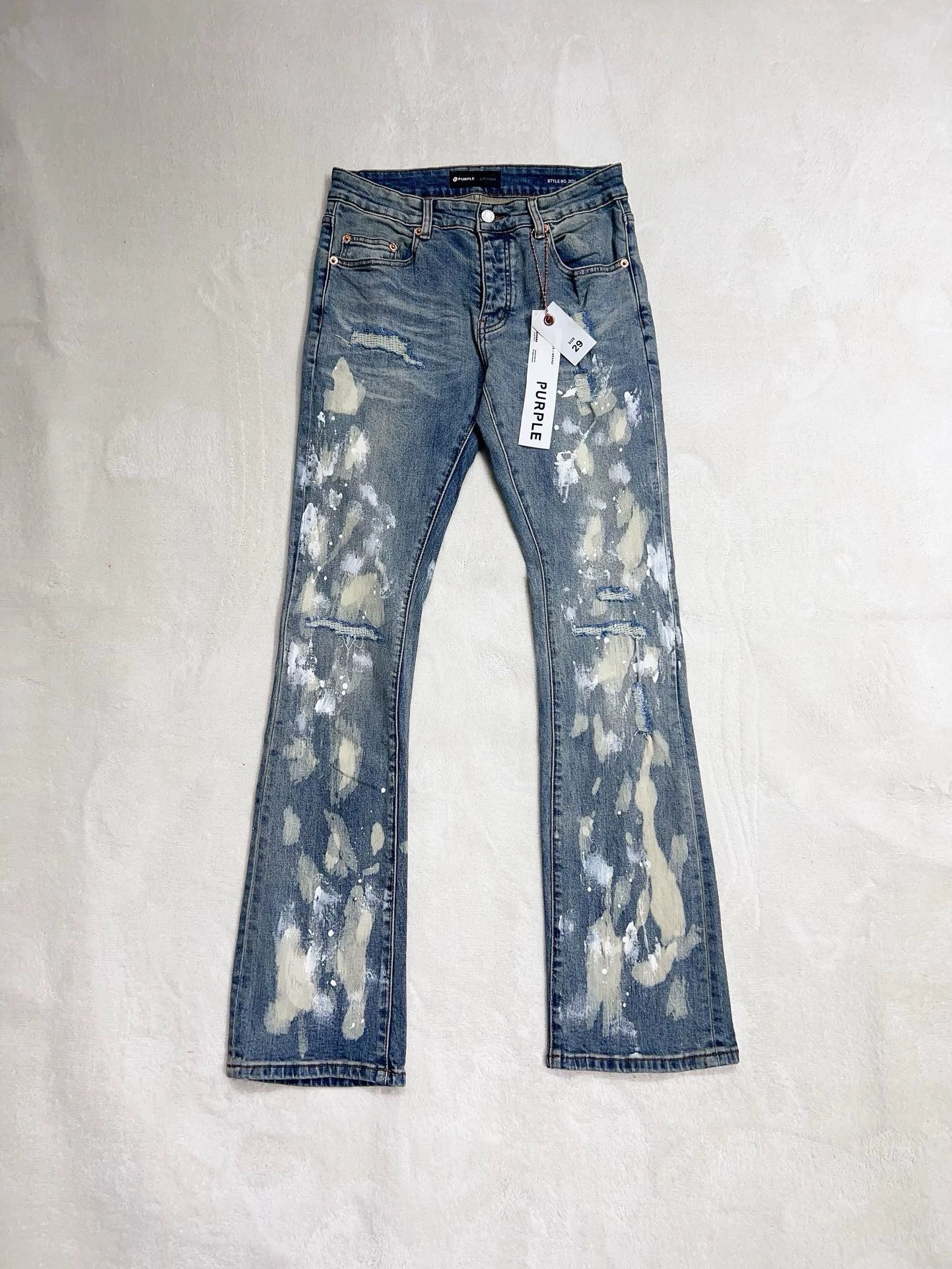 1:1 Tipsy Purple hombre tipsy new anti-old slim casual skinny micro flare jeans