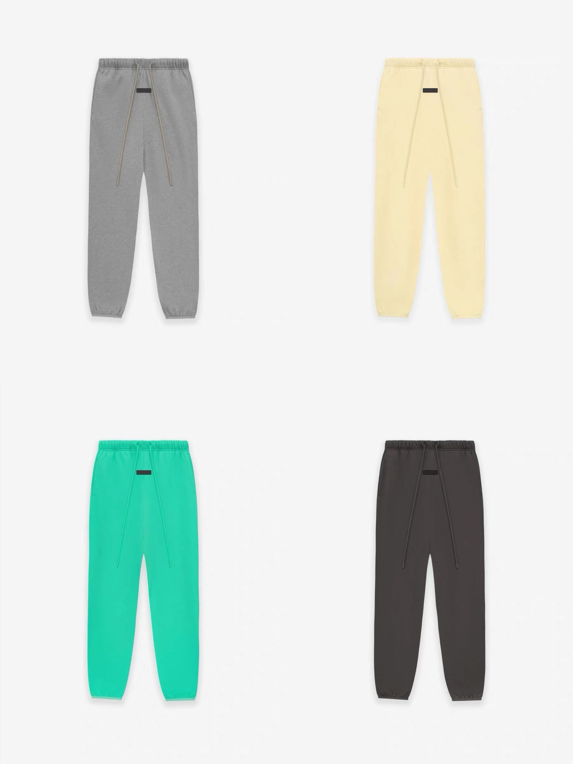1:1 Top version basic color with leather logo sweat pant